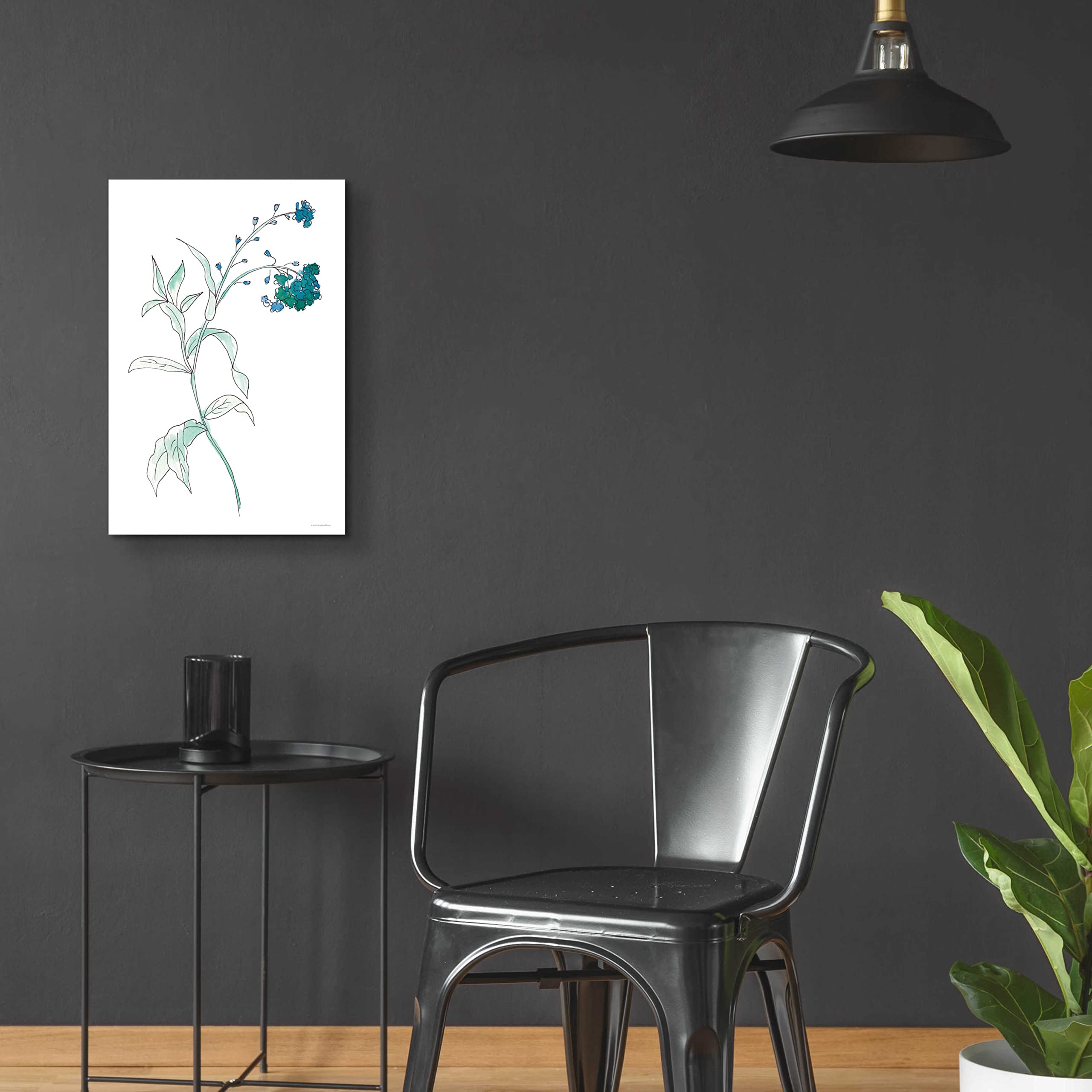Kamdon Kreations 'Lean on Me' Acrylic Glass Wall Art - 16x24 Inch Modern Abstract Painting for Living Room, Bedroom & Office Decor