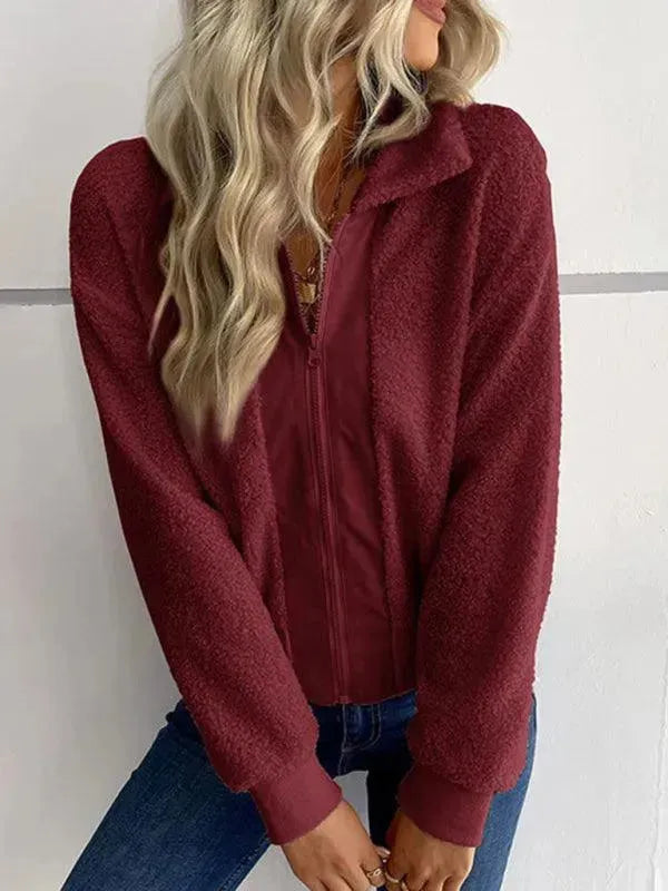 Slim Fit Casual Women's Winter Jacket with Zip - Warm & Stylish Outerwear for Daily Wear, Work & Outdoor Activities