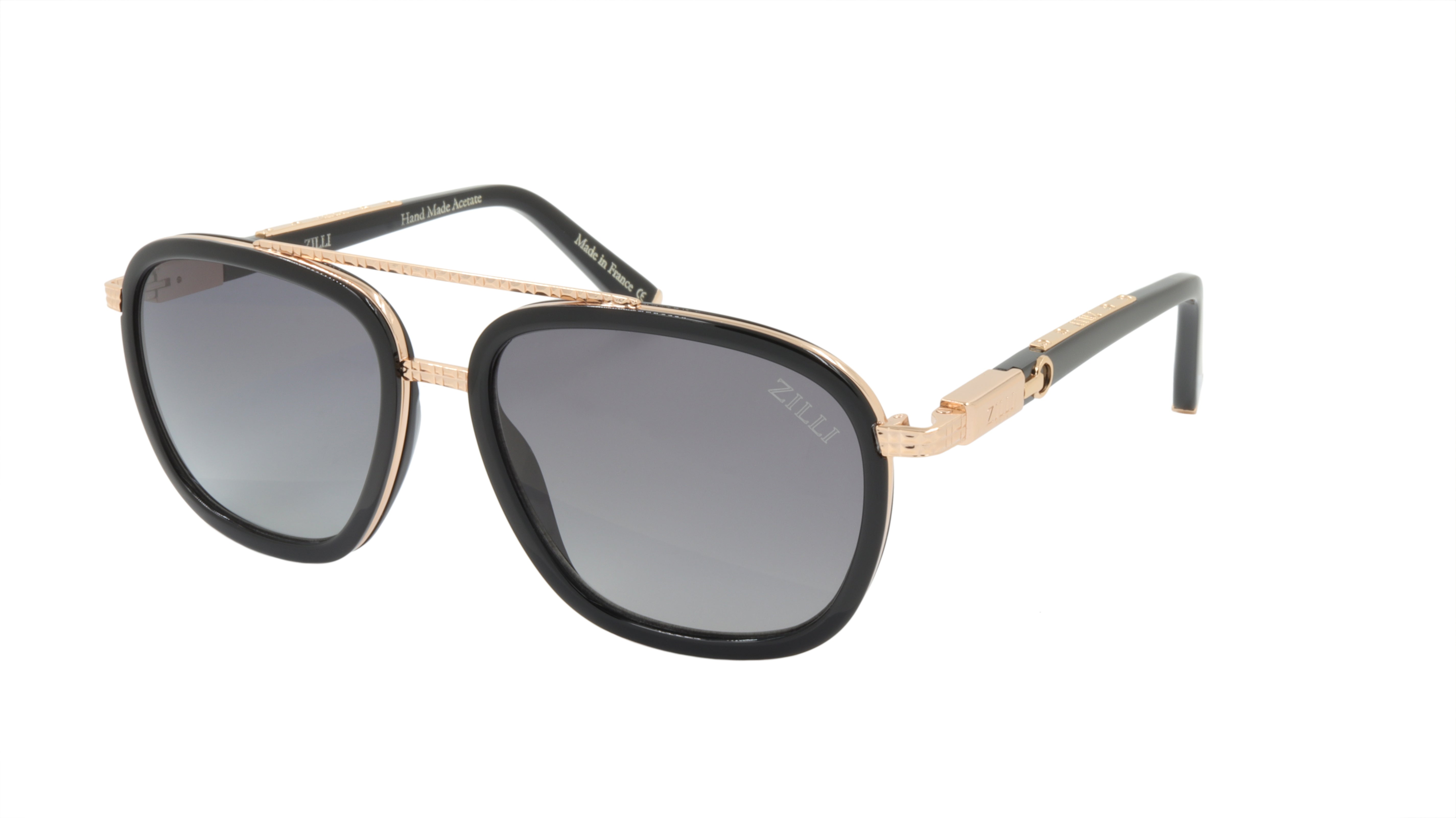 ZILLI Titanium Acetate Polarized Sunglasses - Handmade in France - Model ZI 65013 C09 - Luxury UV Protection for Driving, Travel & Outdoor Activities