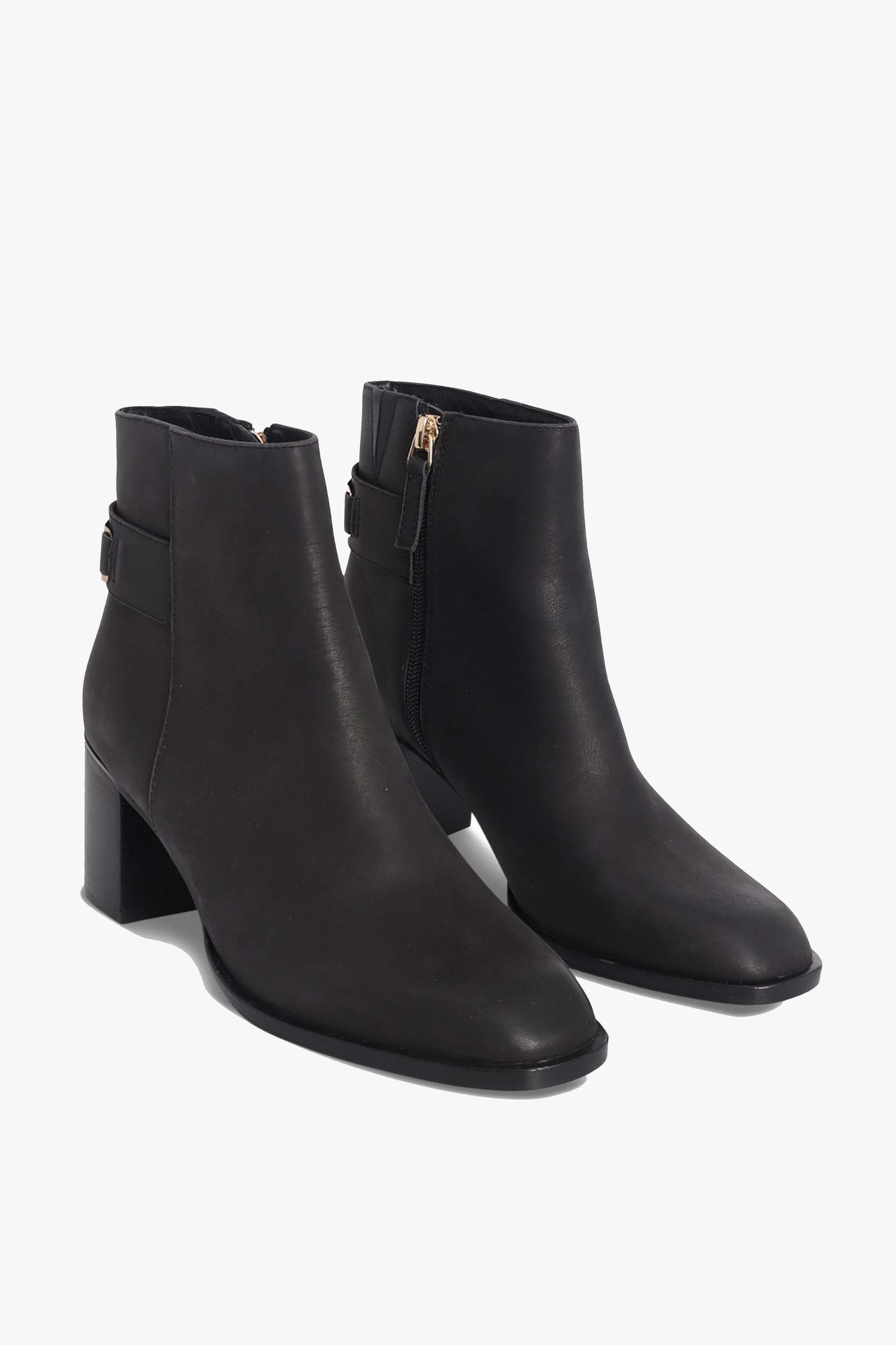 Elsie Mid Heel Black Ankle Boots for Women - Comfortable Chunky Heel Booties for Fall & Winter - Perfect for Office, Date Night & Casual Outfits