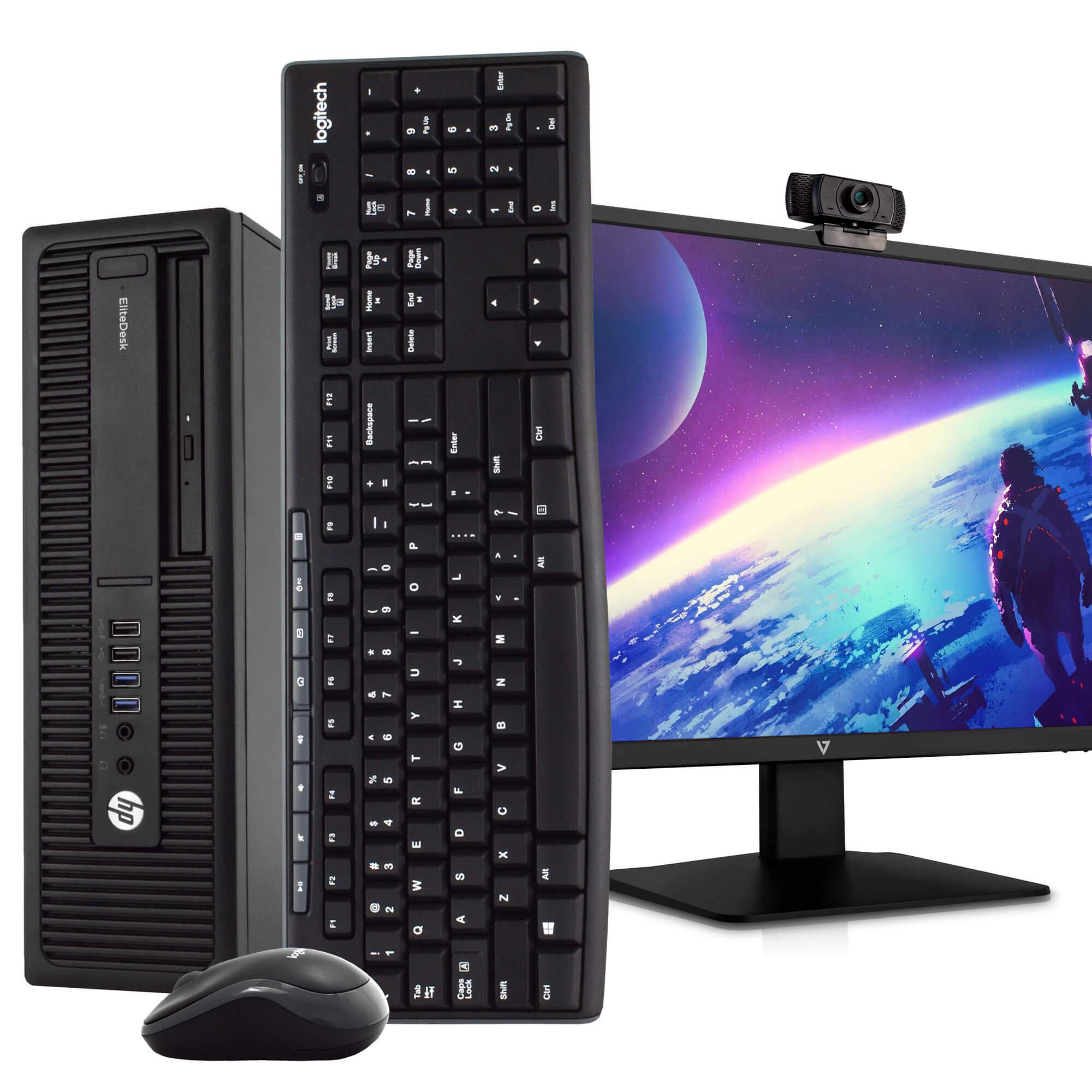 Renewed HP 800 G2 Business Desktop PC - Intel Core i5-6500, 16GB DDR4 RAM, 512GB SSD, Windows 10 Pro | Includes 23.6