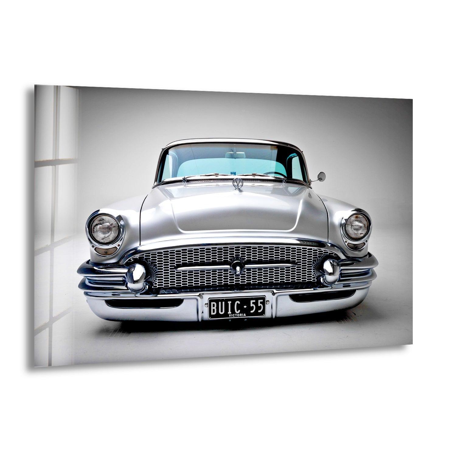 Vintage 1955 Buick Classic Car Metal Wall Art - Retro Automotive Decor for Man Cave, Garage, Office & Home Decor