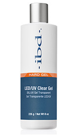 IBD Hard Gel LED/UV Clear 8oz - Professional Nail Polish for Salon & Home Manicure - Long-Lasting Shine & Chip-Resistant Finish - Perfect for Nail Art & Extensions