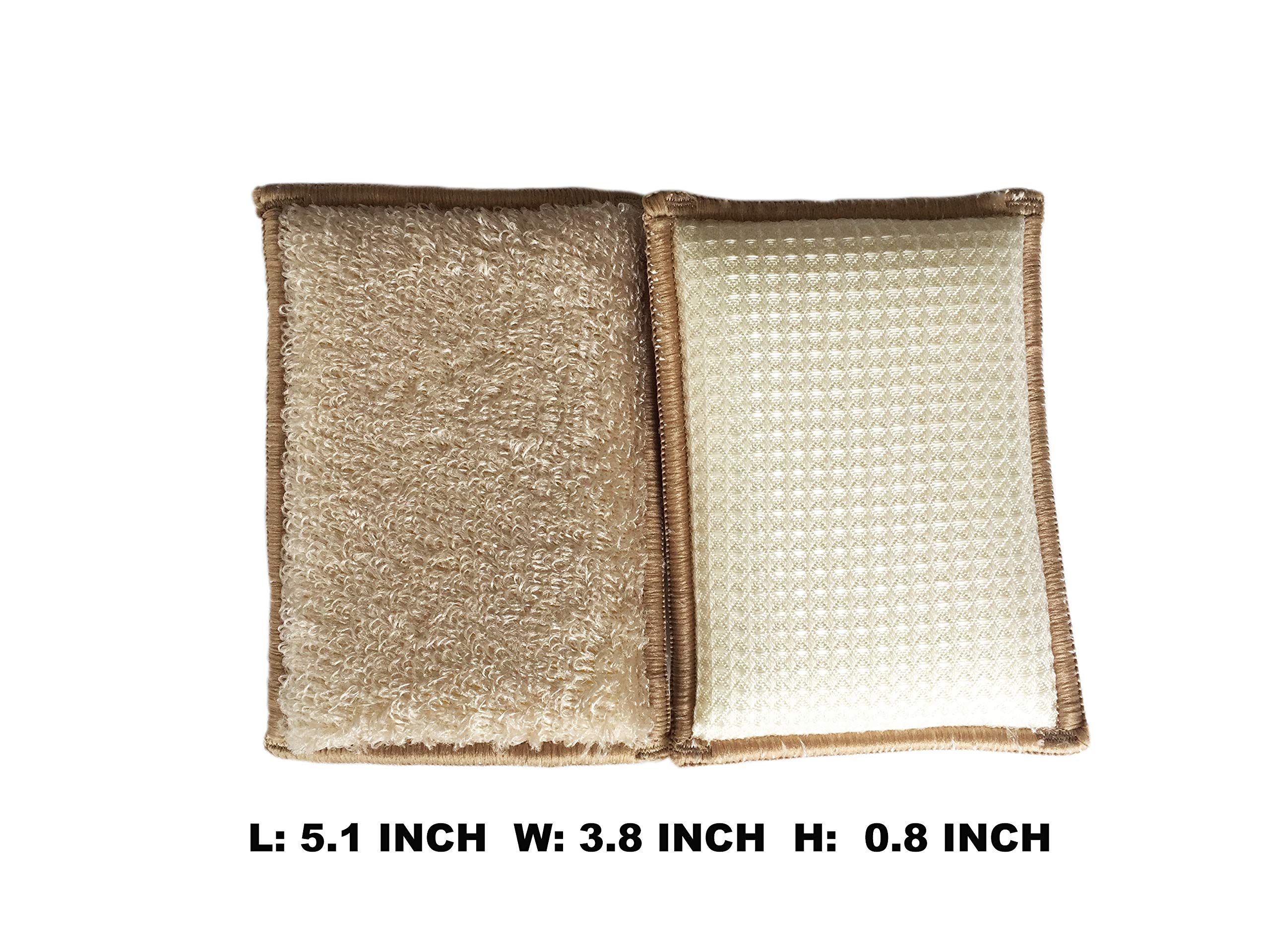 Eco-Friendly Natural Bamboo Sponges for Kitchen Cleaning - Super Absorbent, Reusable & Biodegradable Dish Sponges (10-Pack) - Perfect for Washing Dishes, Pots, Pans & Countertops