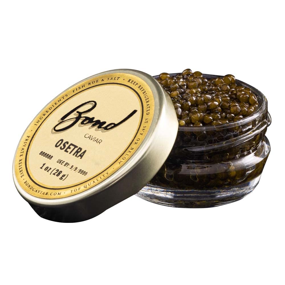 Premium Osetra Caviar - World-Renowned Malossol Fish Roe with Sea Salt, Deep Brown Pearls, Smooth Flavor - 1oz (28g) Glass Jar - Luxury Gourmet Gift for Special Occasions, Fine Dining & Celebrations - Overnight Delivery Available