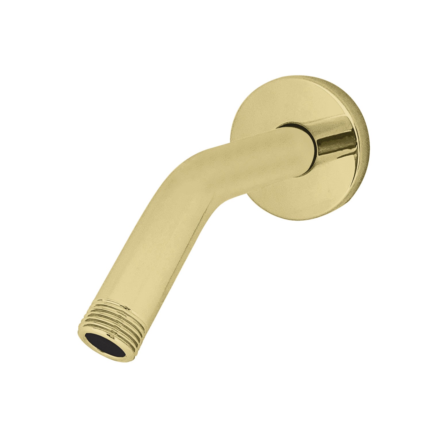 AquaElements K151K2 6 Inch Adjustable Shower Arm with Round Flange, Polished Brass Finish - Perfect for Bathroom Renovation & Modern Shower Installation