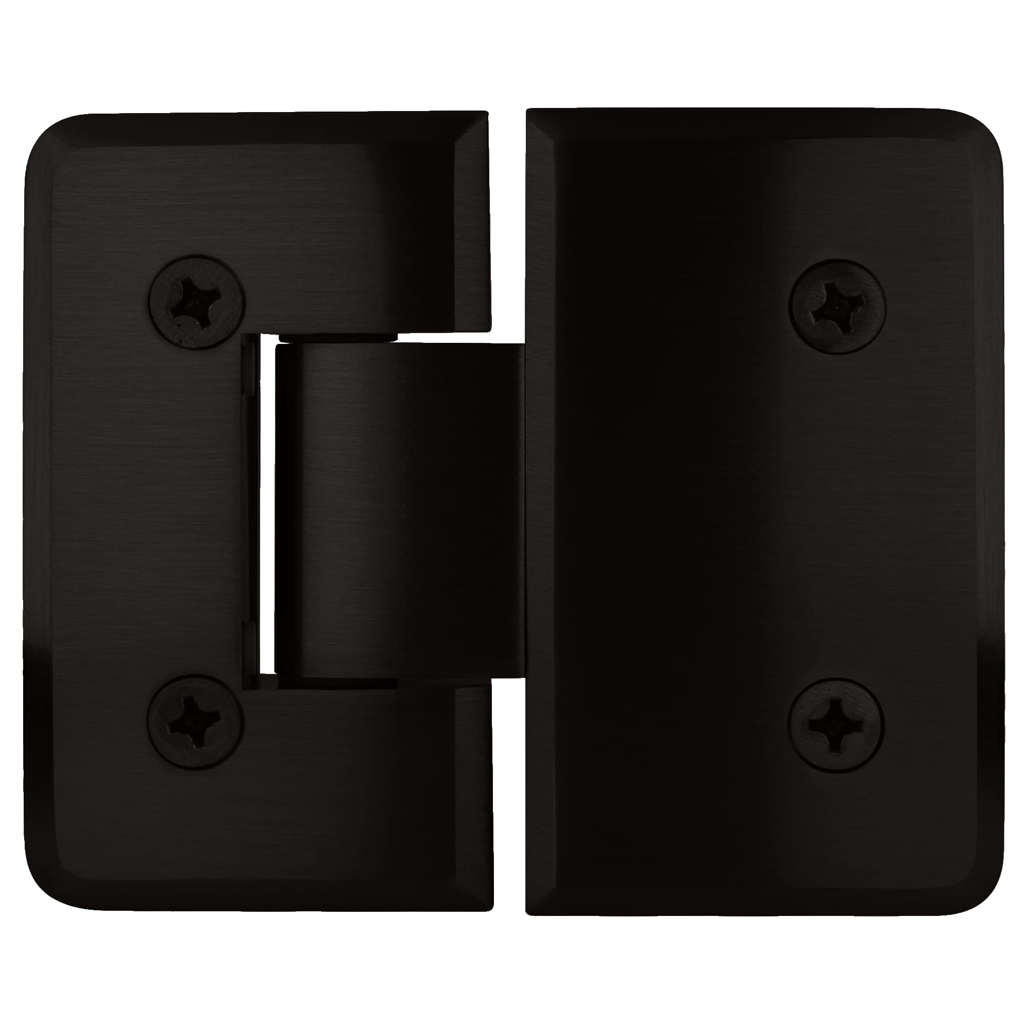 CRL C0L7800RB Oil Rubbed Bronze 180-Degree Glass-to-Glass Positive Close Cologne Hinge - Perfect for Shower Doors, Cabinet Doors, and Glass Partitions