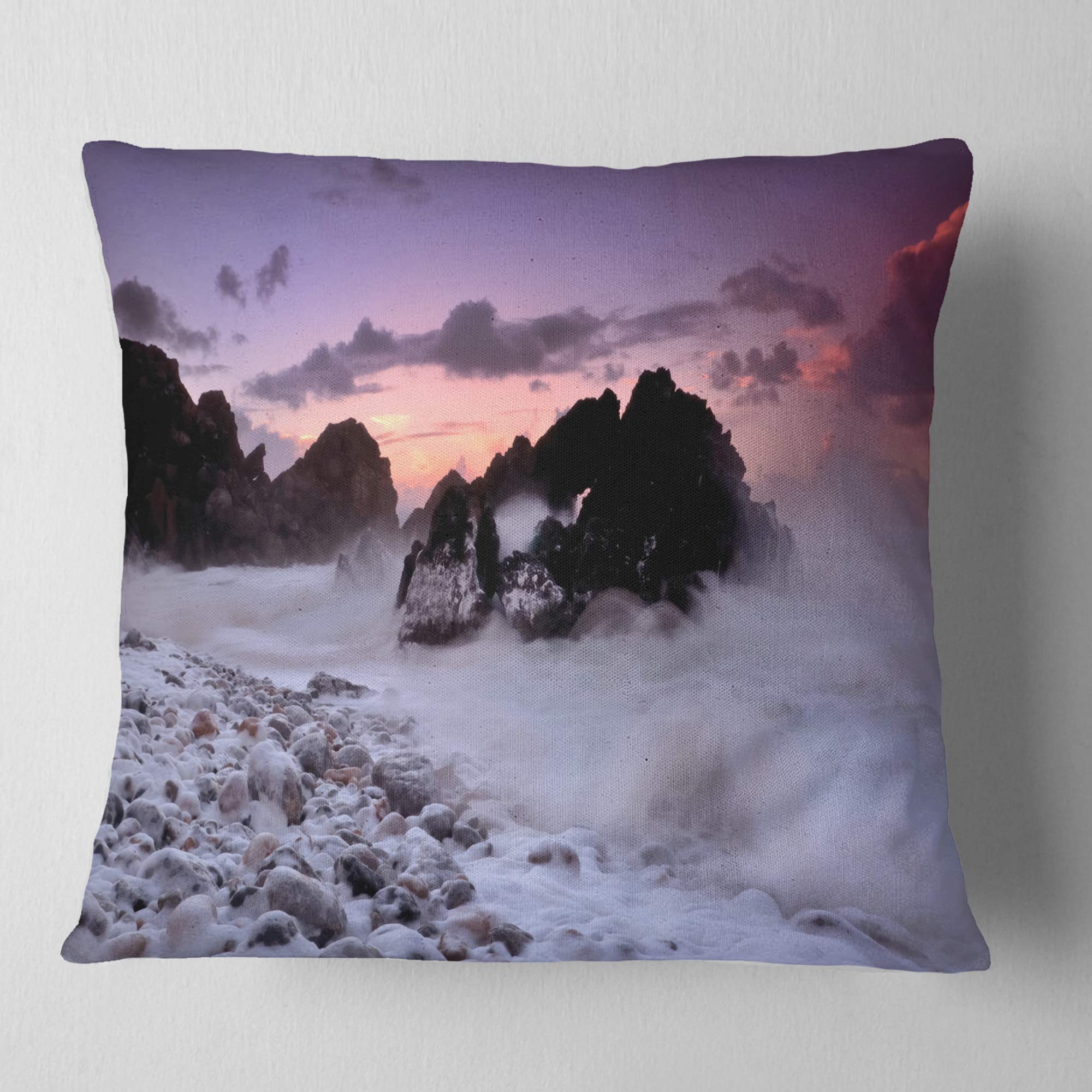 DesignQ CU10721 18x18 Inch White Pillow Cushion - Soft Decorative Throw Pillow for Sofa, Bed & Home Decor