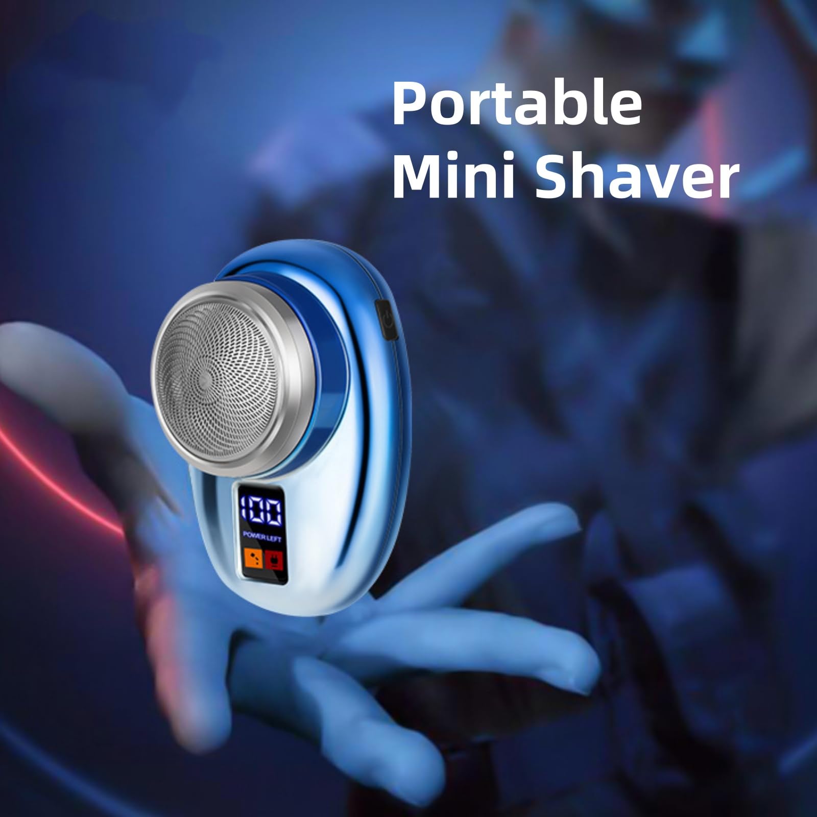 Mini Electric Shaver for Men - Dual Head Rechargeable Razor, Portable Pocket-Sized Trimmer - Perfect for Travel, Business & Daily Grooming - Home, Office & Gym Use (Gray)