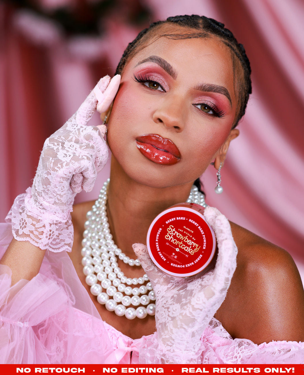 Strawberry Shortcake Bake & Set Powder - Long-Lasting Makeup Setting Powder for Oily Skin, Perfect for Baking & Finishing - Ideal for Daily Use, Special Occasions, and Professional Makeup Artists