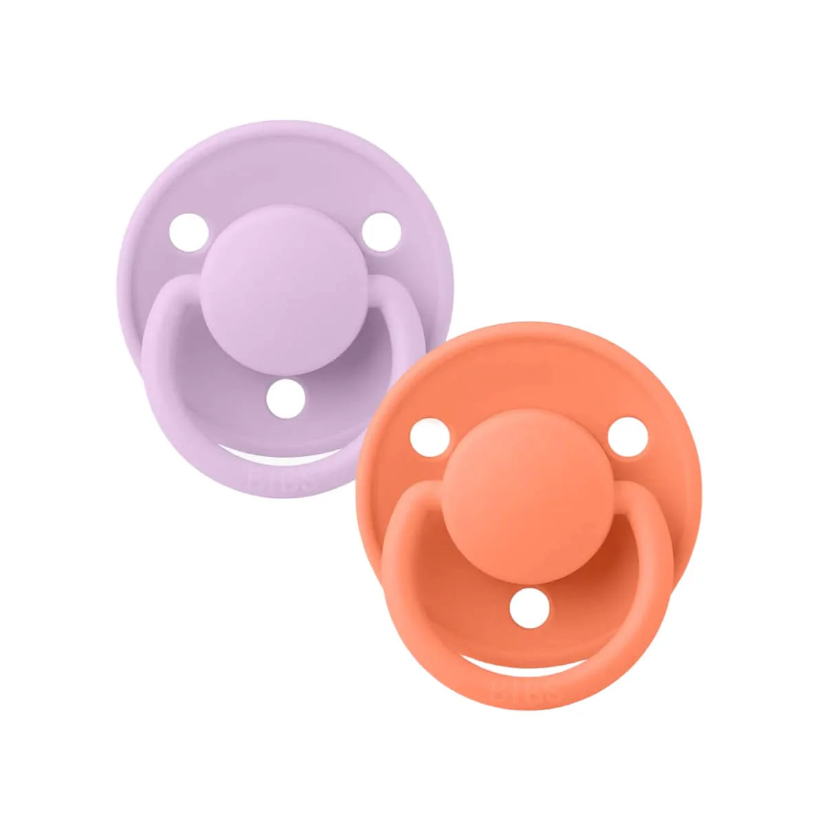 BIBS Round De Lux Silicone Pacifiers 2-Pack for Babies 0-3 Years | Soft Orthodontic Soothers for Newborns & Toddlers | Perfect for Daycare, Travel & Sleep Comfort