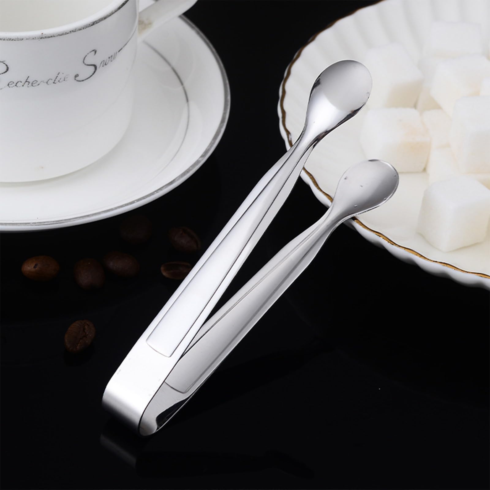 20-Piece Stainless Steel Mini Appetizer Forks, Spoons & Tongs Set - Charcuterie Board Accessories, Cocktail Sporks, Dessert Teaspoons - Perfect for Parties, Salads, Cheese Platters & Wedding Receptions