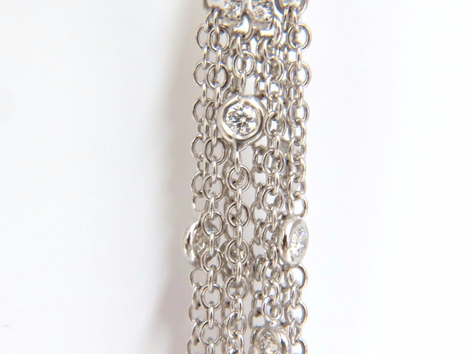 5.40ct Natural Diamond Cluster Dangle Drop Earrings in 18K Gold - Elegant Deco Style for Weddings & Evening Events