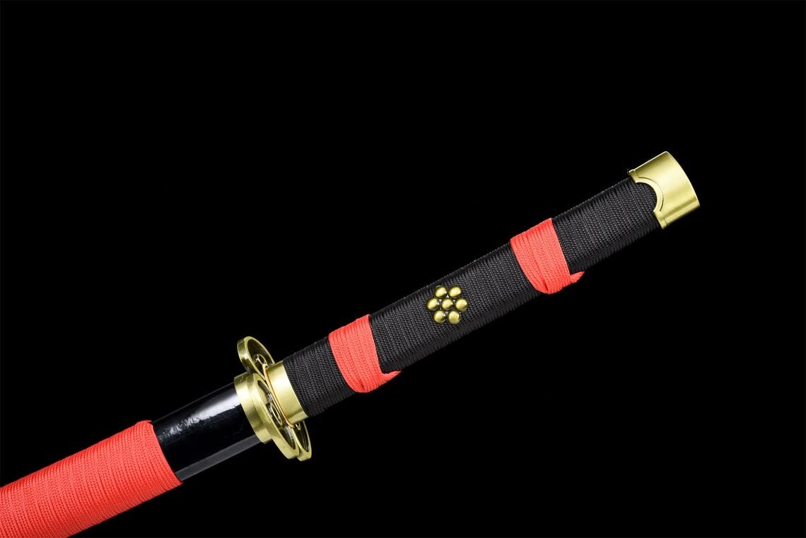 Hand Forged Sandai Cosplay Samurai Katana Sword - Full Tang Anime Replica Sword for Cosplay, Collection & Martial Arts Practice - Perfect for Anime Conventions, Home Decor & Japanese Culture Enthusiasts