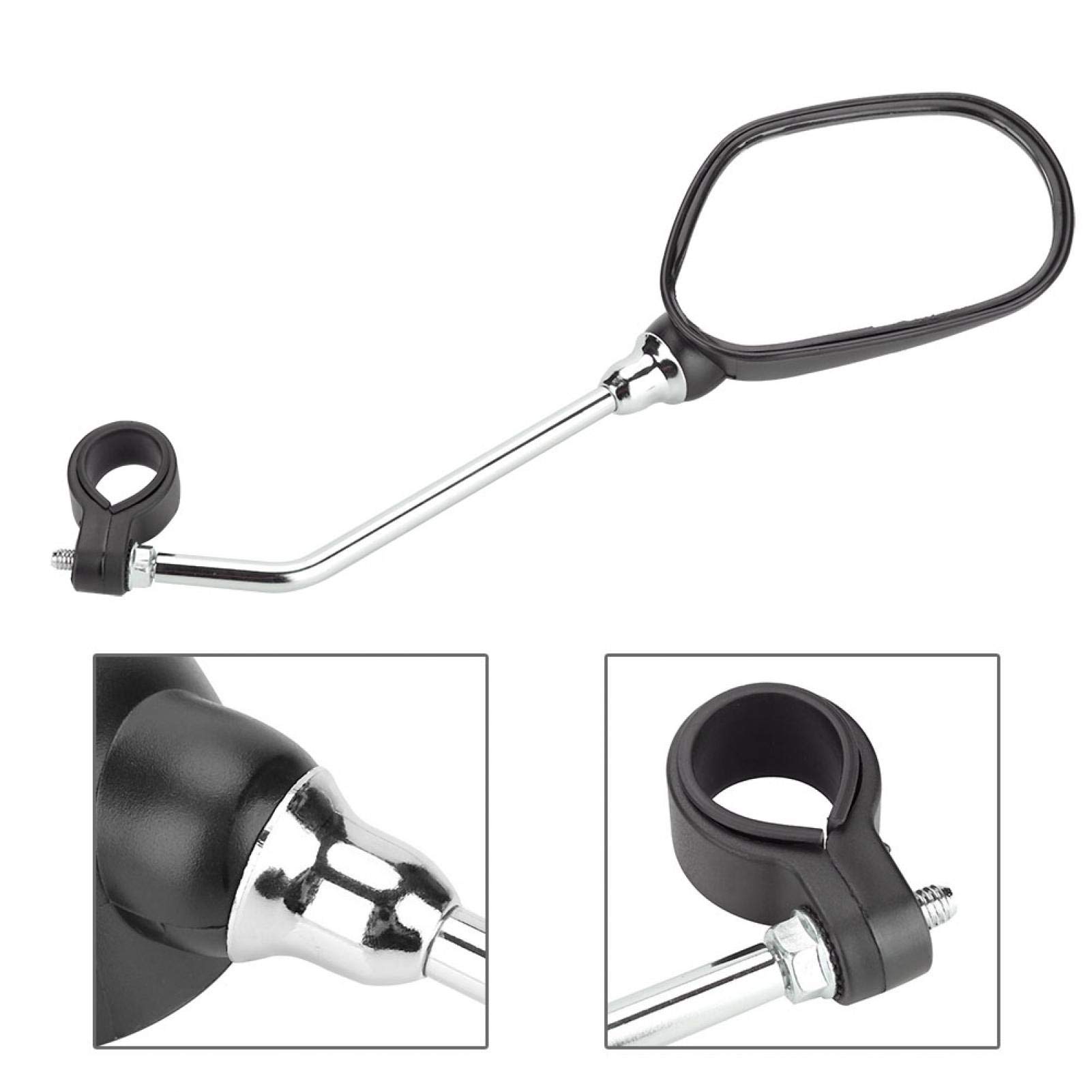 Bike Rear View Mirror - 1 Pair for 22.2mm Handlebar, Universal Cycling Safety Mirror for Road & Mountain Bikes - Perfect for Commuting, Touring & Outdoor Adventures