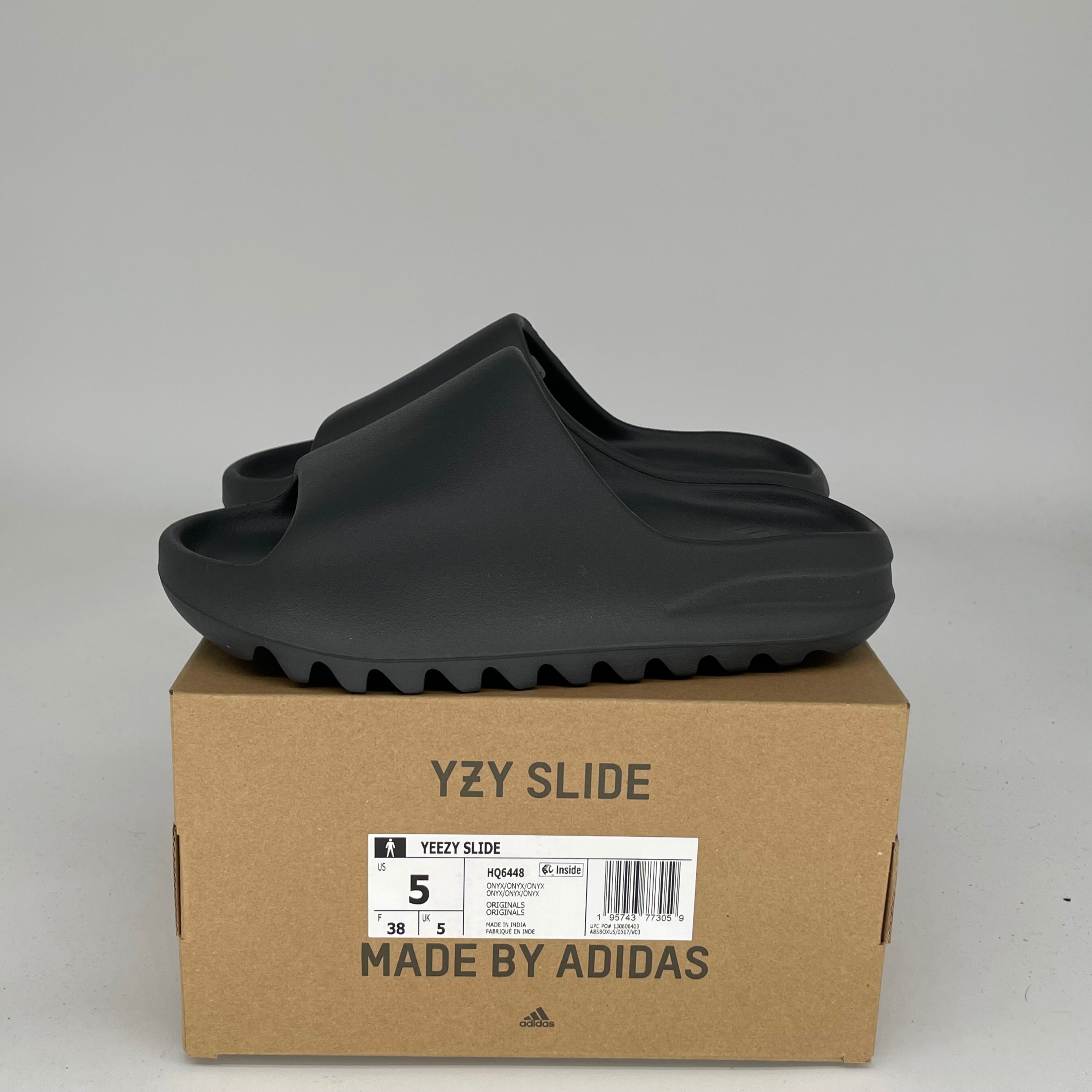 Adidas Yeezy Slide Onyx - Size 5 Men's/Women's Comfortable Slides (HQ6448) | Perfect for Beach, Pool, Gym & Casual Wear