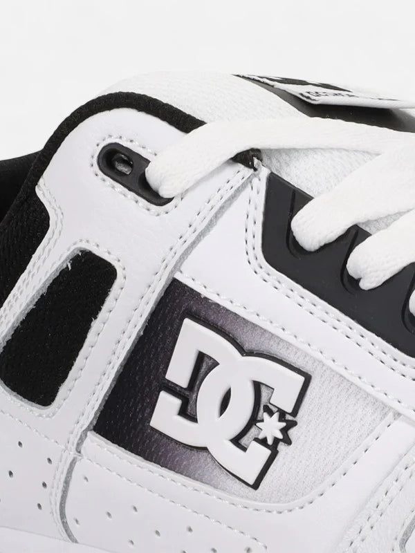 DC Stag BWF Skate Shoes for Men - White & Black High-Top Sneakers for Skateboarding & Casual Wear