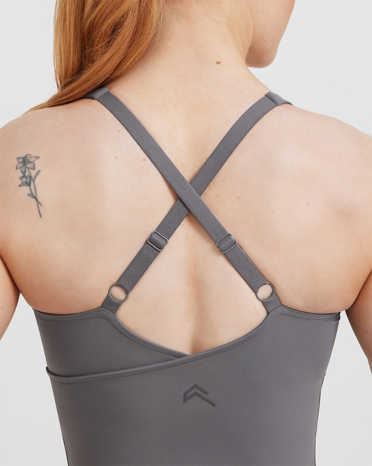 Unified V Neck Cross Back Vest for Women - Ash Grey | Comfortable & Stylish Workout Top for Yoga, Running & Gym