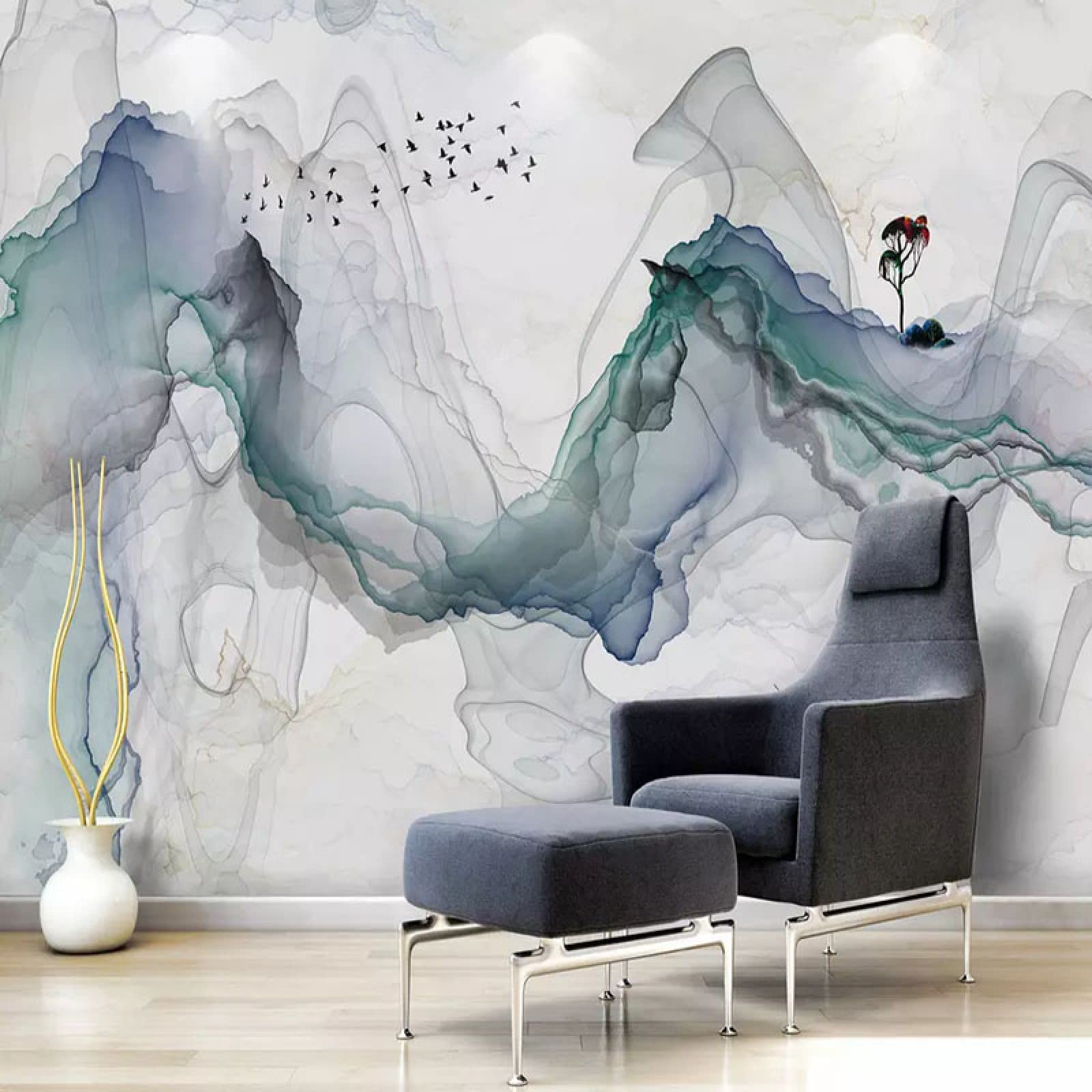 Custom 158x110 Inches Abstract Landscape Photo Wallpaper Mural - 3D Wall Painting for Living Room Decor | Perfect for Home, Office & Bedroom Wall Art