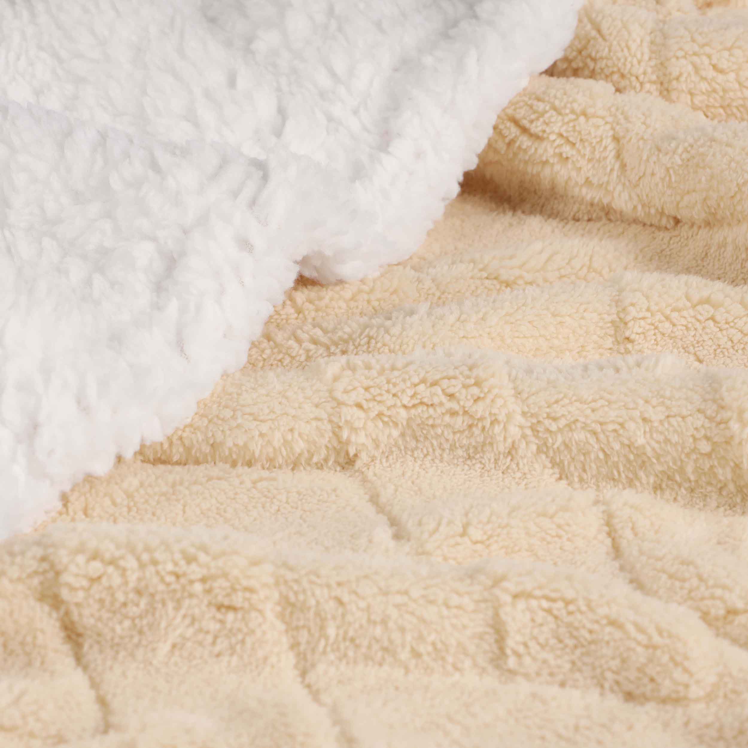 Nuuk Reversible Jacquard Lattice Plush Sherpa Fleece Blanket - Ultra Soft & Warm Winter Throw for Couch, Bed & Travel - Cozy Home Decor Gift for Christmas & Cold Weather