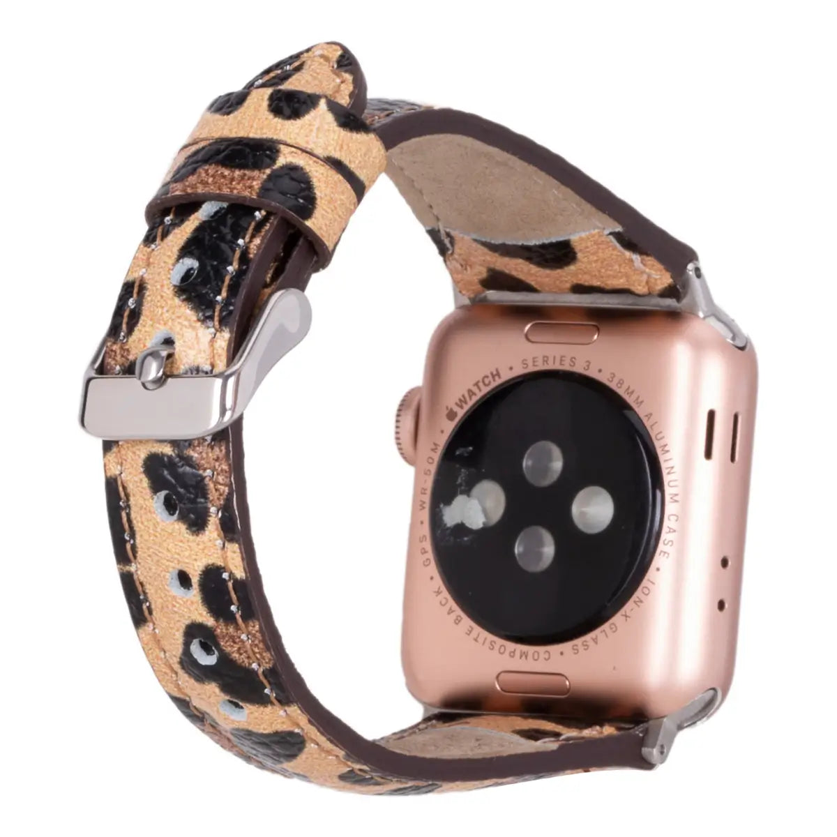 Leopard Print Leather Apple Watch Band - Slim & Stylish Replacement Strap for Women & Men - Perfect for Workouts, Office & Everyday Wear