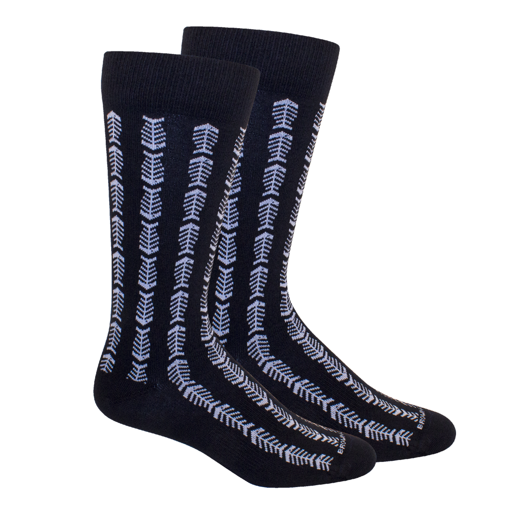 Premium Herringbone Pattern Men's Dress Socks - Comfortable & Breathable for Business, Office & Formal Occasions
