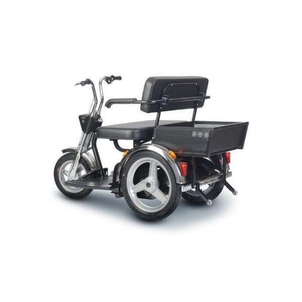 Afikim Afiscooter SE 3-Wheel Electric Mobility Scooter for Adults - Black & Chrome - Lightweight & Portable - Ideal for Shopping, Travel & Outdoor Activities