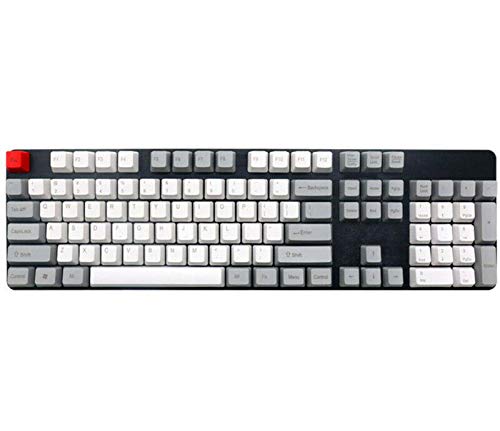 Thick PBT Keycaps for Cherry MX RGB - OEM Profile, Laser Doubleshot, Titanium Black - Gaming & Typing Upgrade