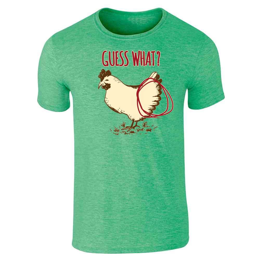 Funny 'Guess What? Chicken Butt' Graphic T-Shirt for Men - Pop Threads Humor Tee - Perfect for Casual Wear, Parties & Gag Gifts