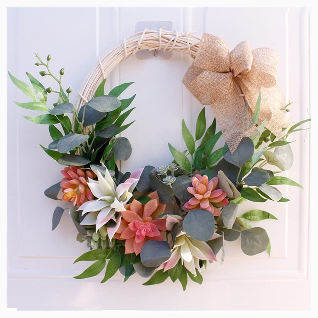 Artificial Succulent Wreath for Wall Decor - 24