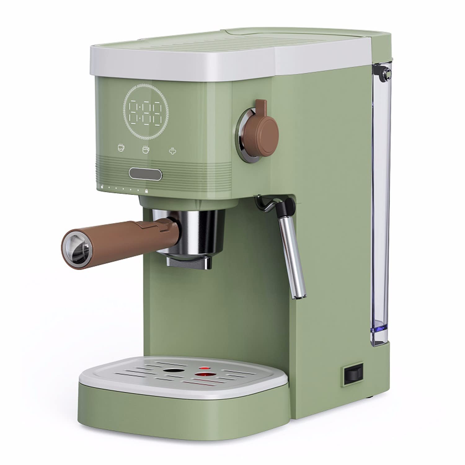 20 Bar Espresso Machine with Milk Frother - Compact Home Coffee Maker for Latte & Cappuccino - Perfect for Kitchen Countertops and Small Spaces