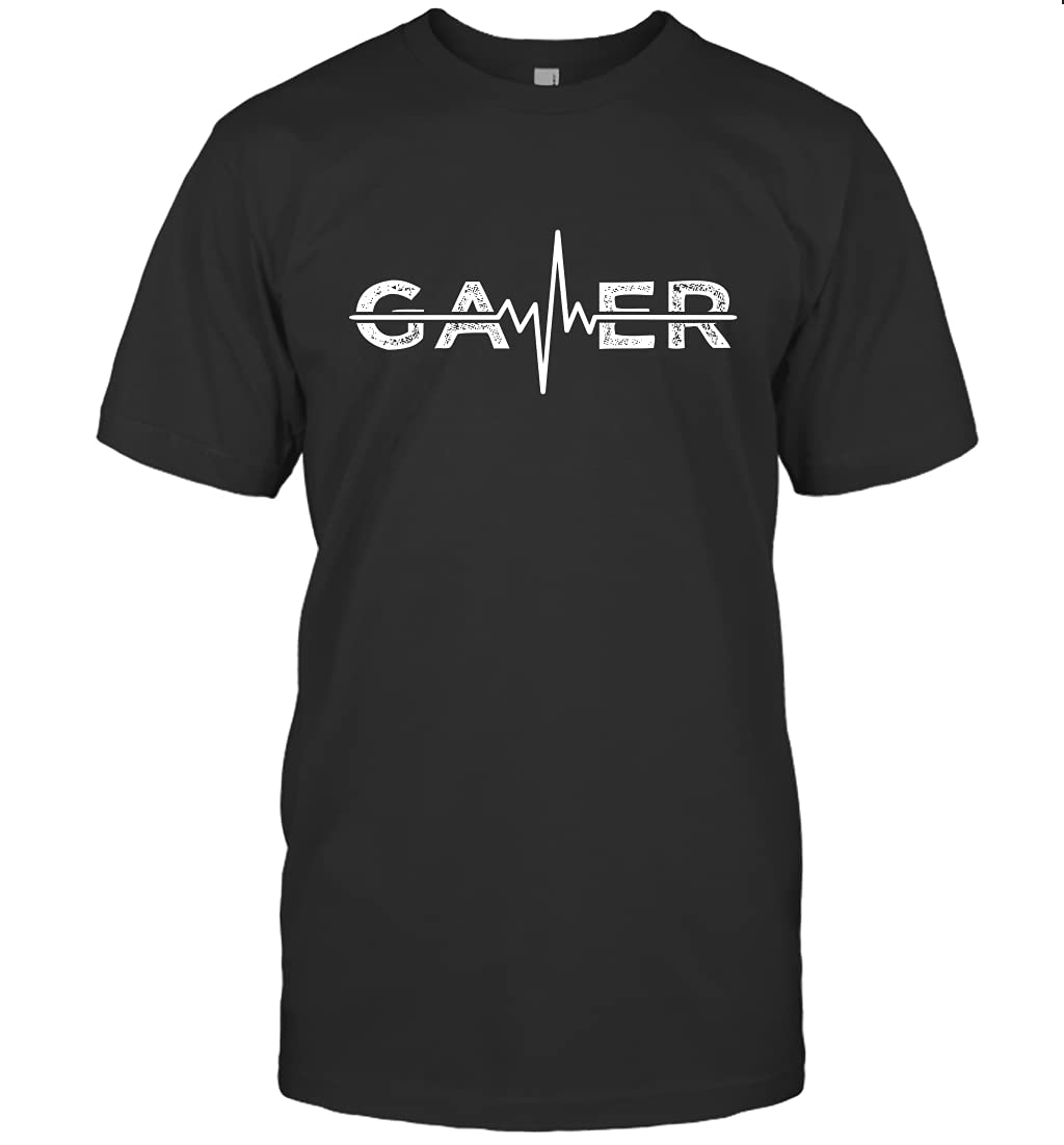 Gamer Heartbeat Video Games Graphic T-Shirt - Cool Gaming Tee for Men & Women - Perfect for Casual Wear, Gaming Events & Gifts