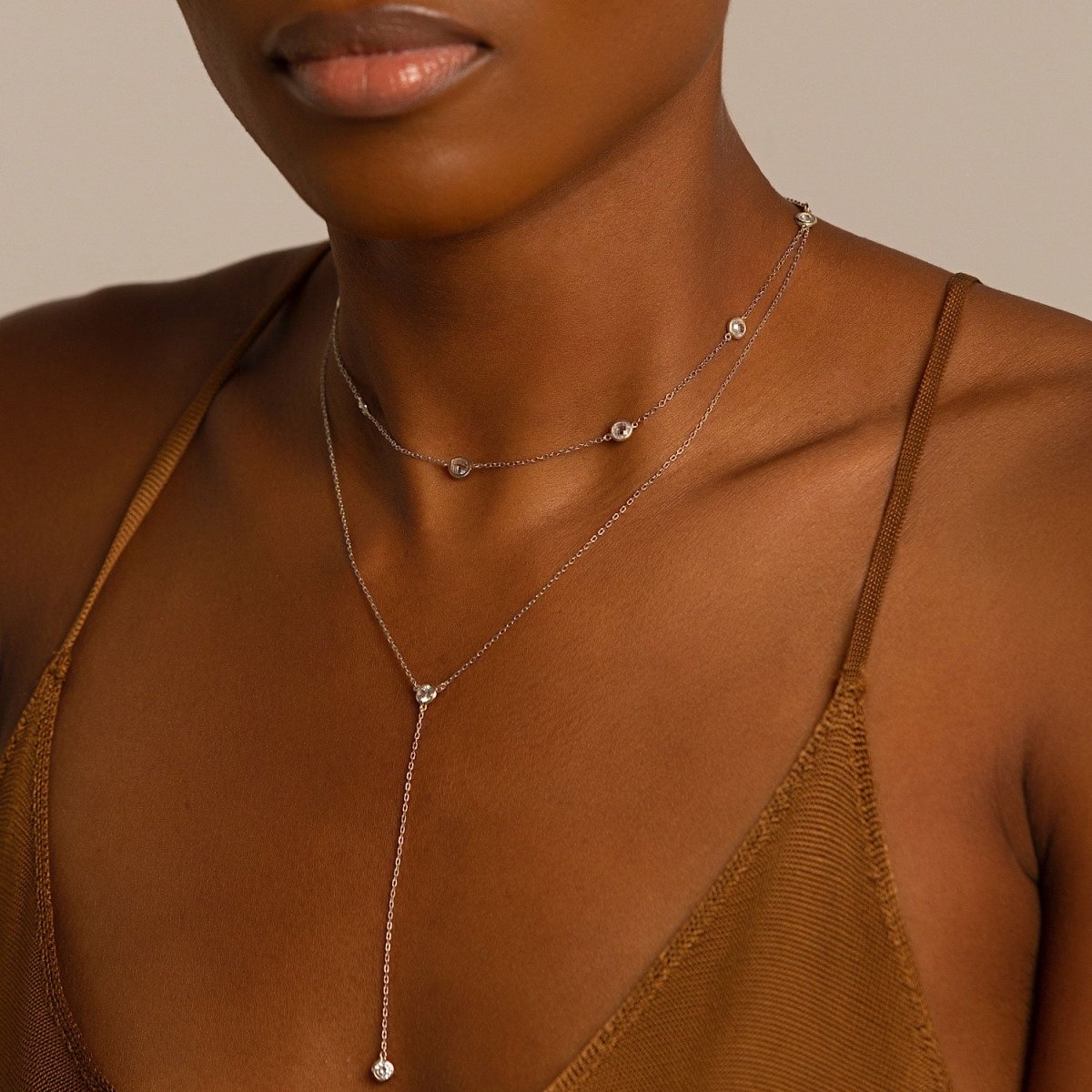 Elegant Crystal Chain Choker Necklace for Women - Trendy Layered Statement Jewelry for Parties, Weddings & Date Nights