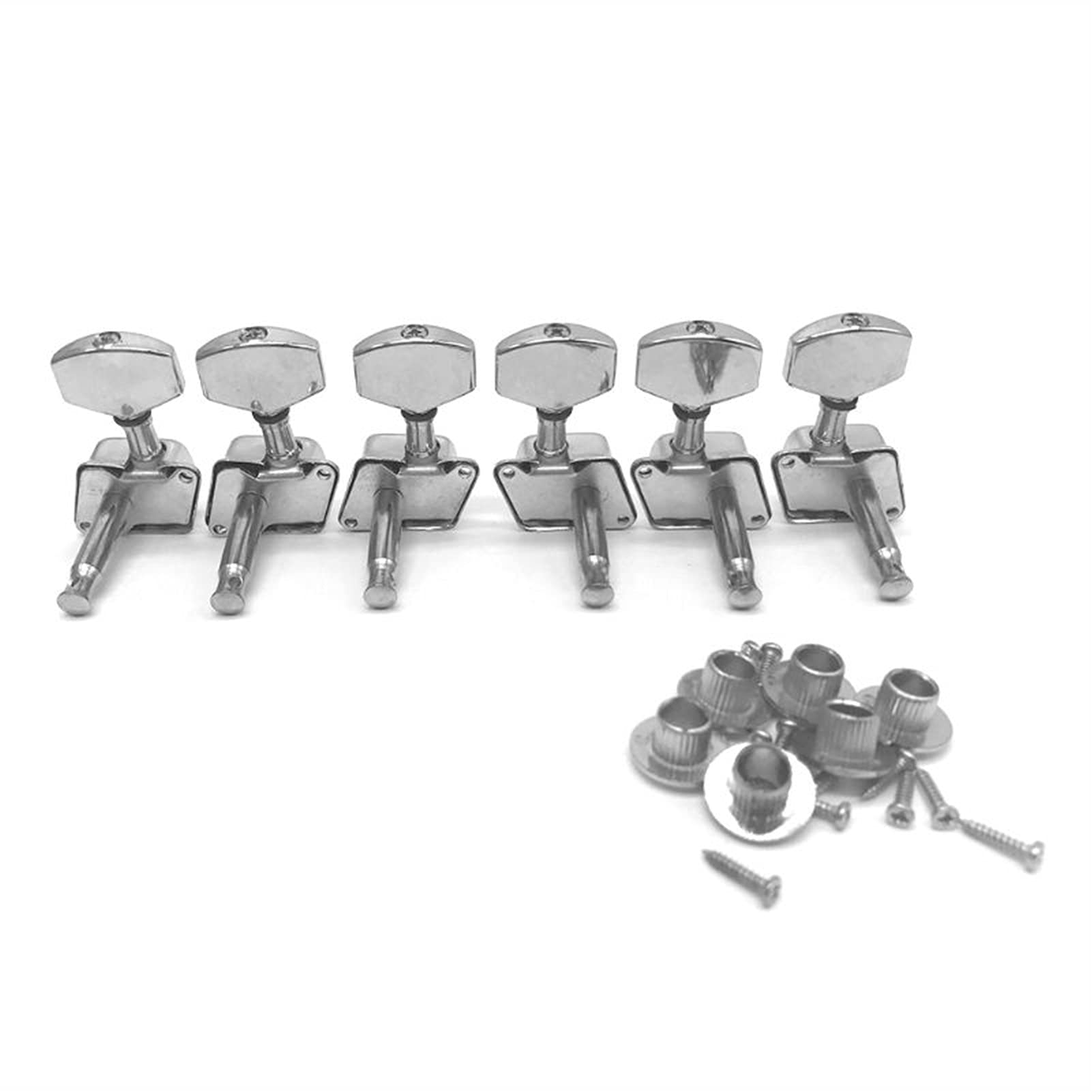 6-Piece Acoustic Guitar Machine Head Tuners - Left & Right Handed Guitar Tuning Pegs for Folk & Classical Guitars - Premium Replacement Tuners for Smooth String Tuning | Perfect for Guitar Maintenance & DIY Repairs
