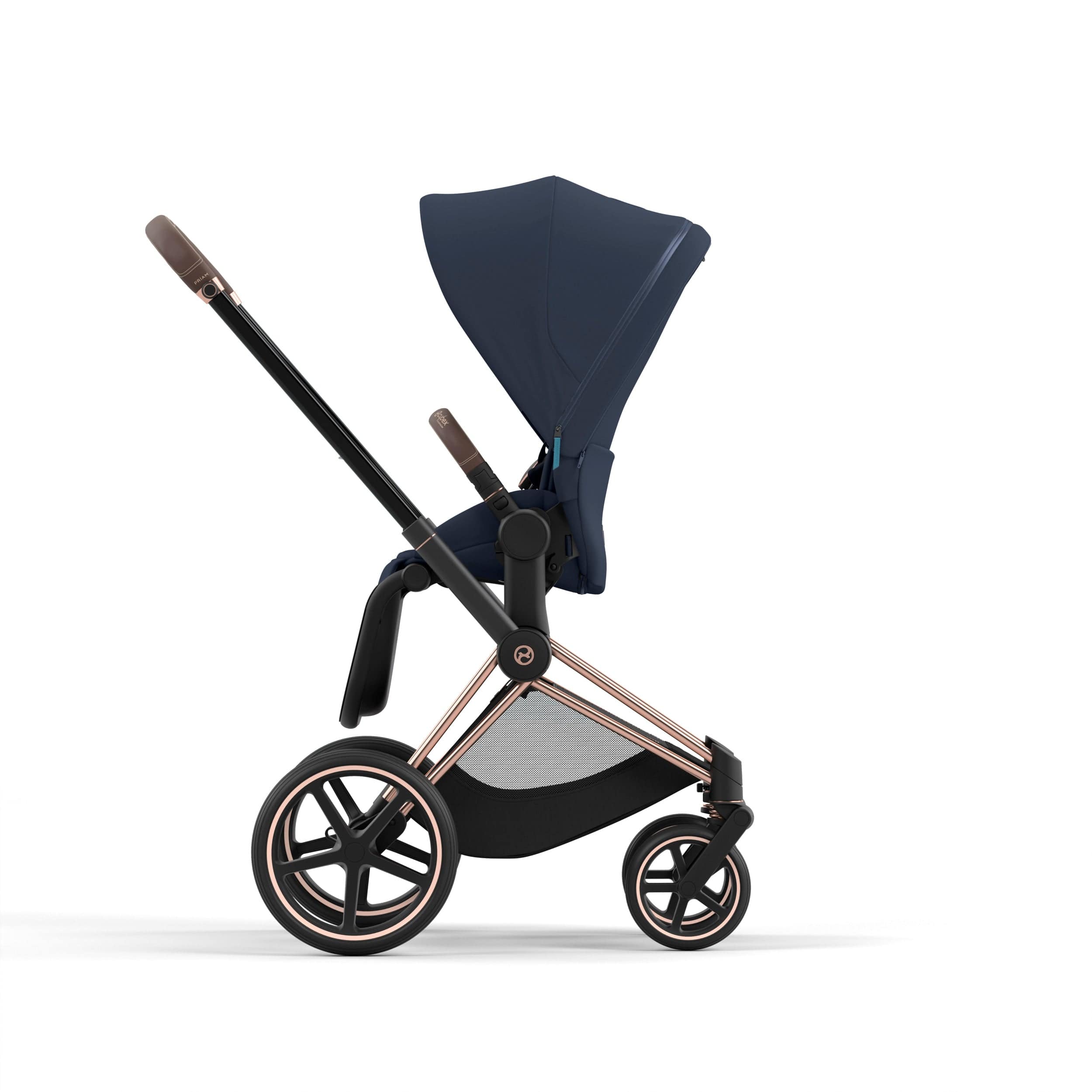 Cybex Priam 4 Complete Luxury Stroller - Rose Gold & Brown | Premium Baby Stroller with All-Wheel Suspension | Perfect for City Walks & Outdoor Adventures