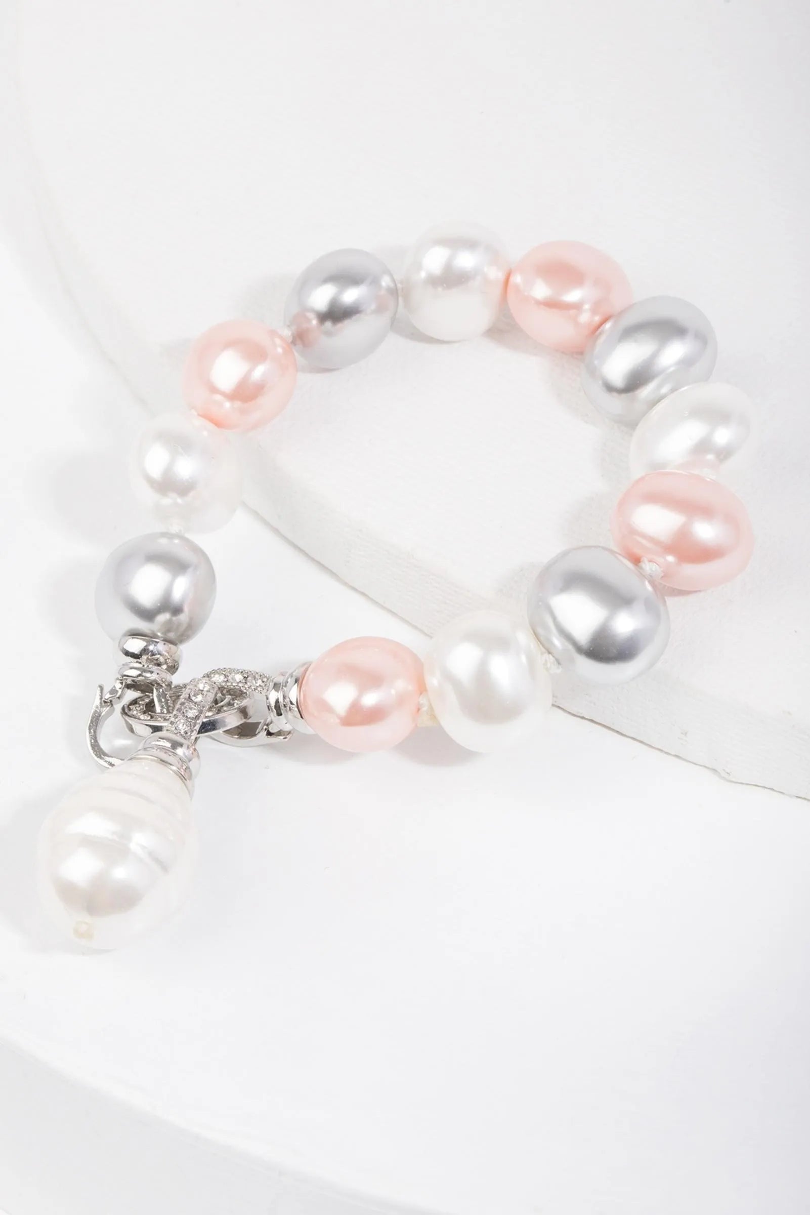 Elegant Neapolitan Pearl Bracelet for Women - Handmade Genuine Pearl Jewelry Gift for Birthday, Anniversary & Special Occasions