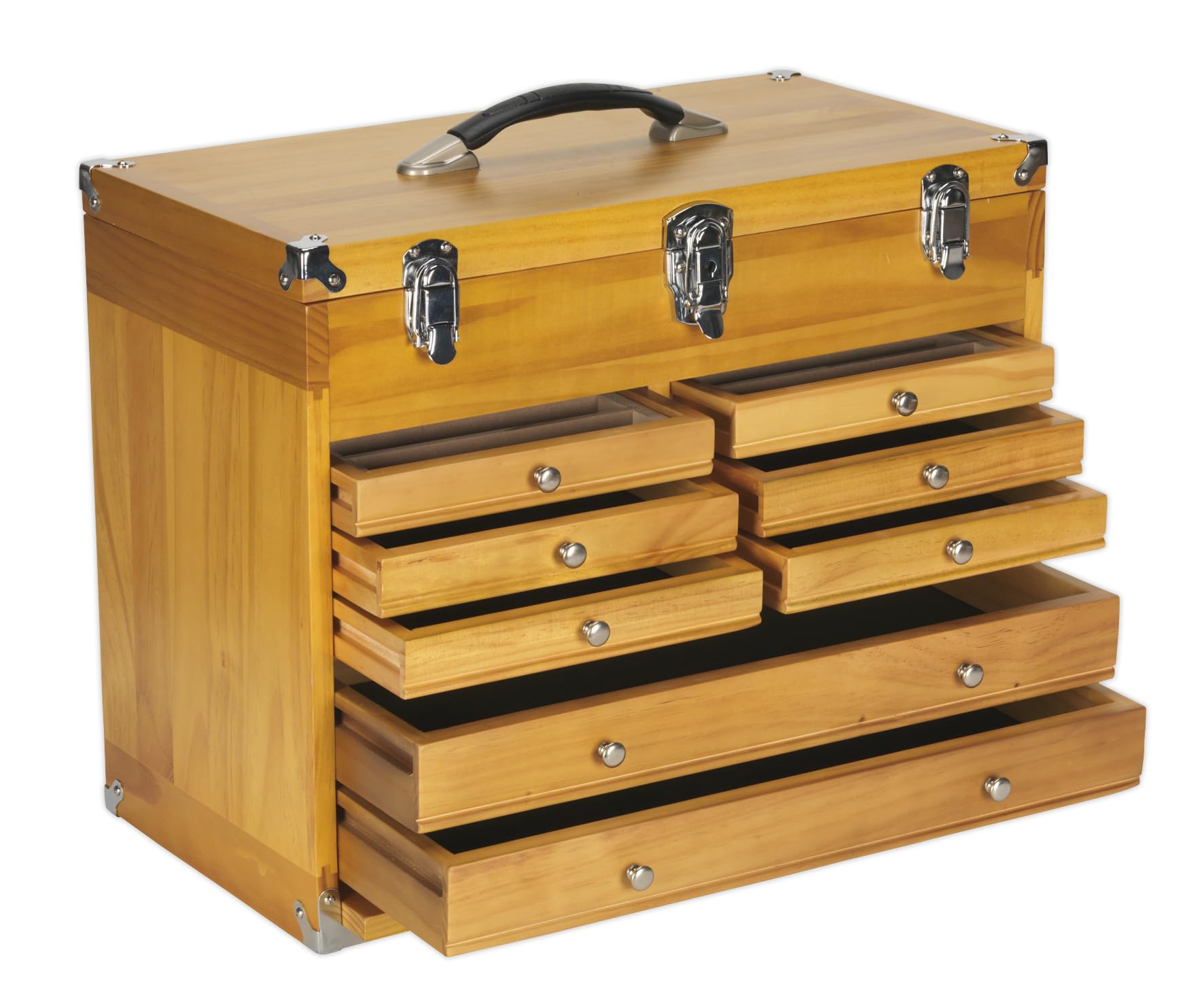 Sealey AP1608W 8-Drawer Machinist Toolbox - Heavy Duty Steel Tool Chest for Mechanics & DIY - Perfect for Garage, Workshop & Auto Repair