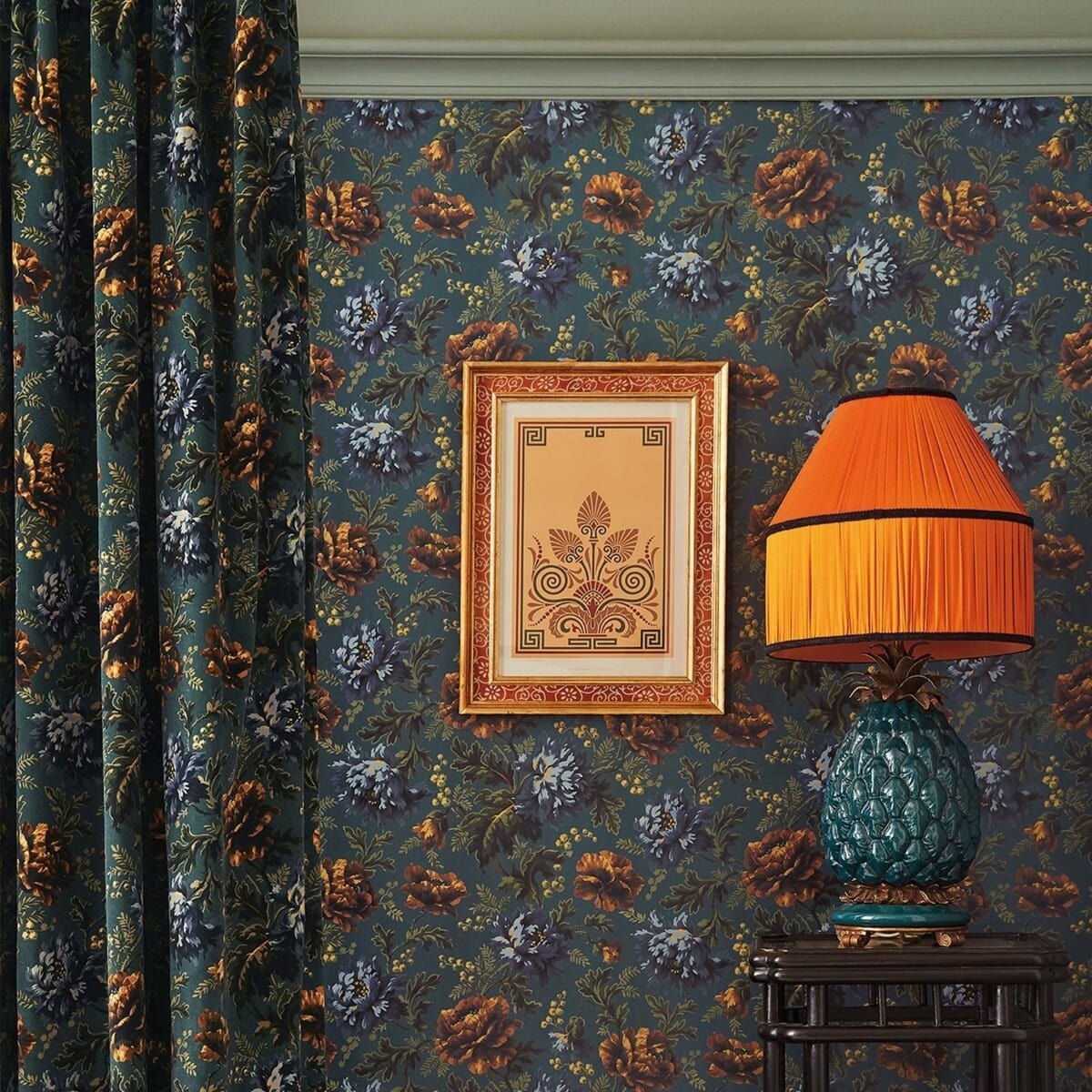 OPIA Premium Petrol Blue Wallpaper - Self-Adhesive Peel & Stick Wallpaper for Bedroom, Living Room, and Home Decor