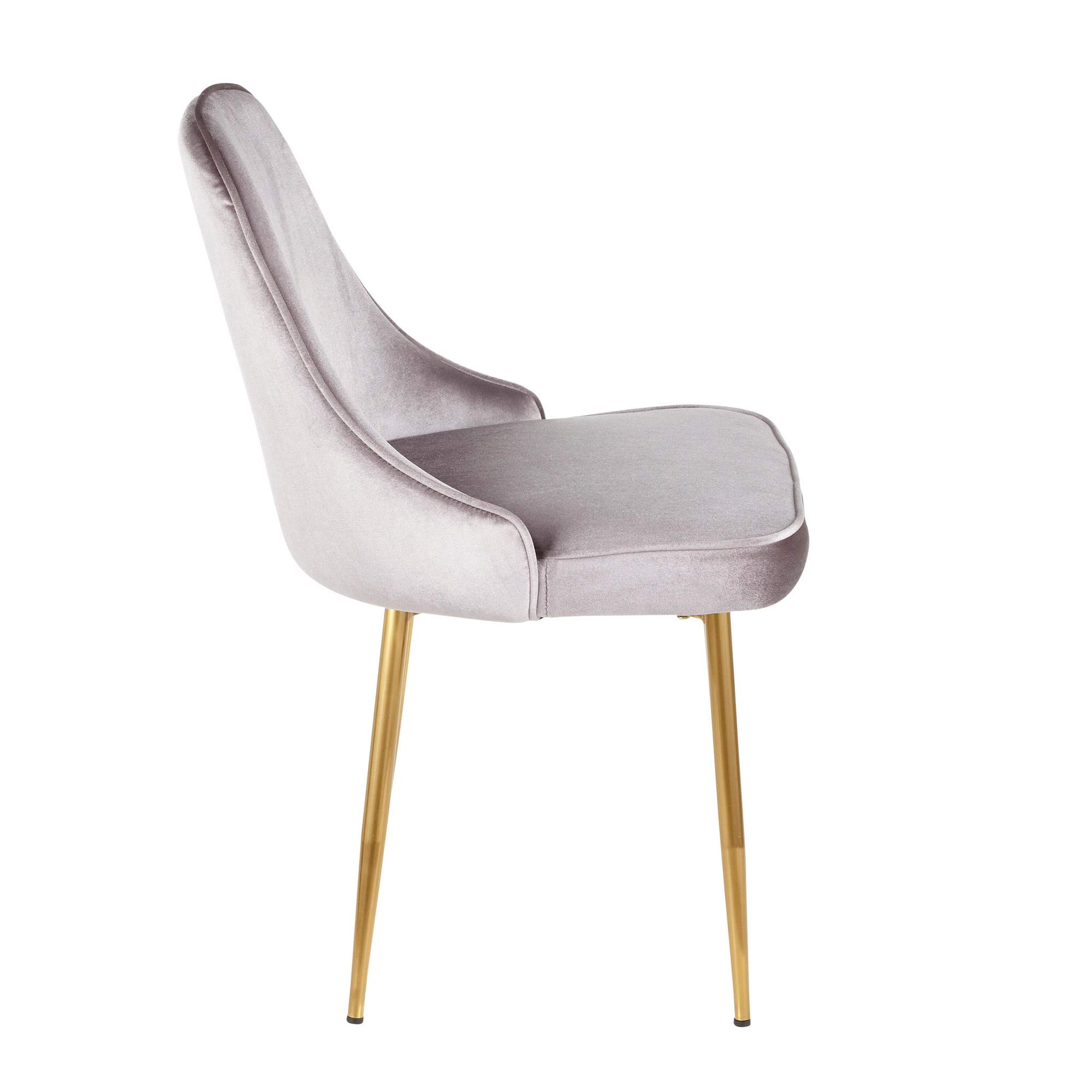 LumiSource Marcel Upholstered Dining Chairs Set of 2 - Modern Kitchen Chairs for Dining Table, Comfortable Contemporary Seating for Home, Restaurant & Office Use