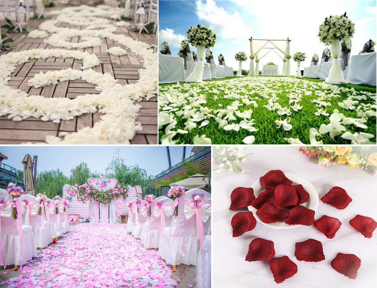 1000 Pieces Artificial Jasmine Rose Petals - Wedding Decoration, Party Flower Petals, Romantic Proposal & Honeymoon Kit in Gold | Perfect for Wedding Aisle, Table Scatter, Bridal Shower, Anniversary & Valentine's Day Decor