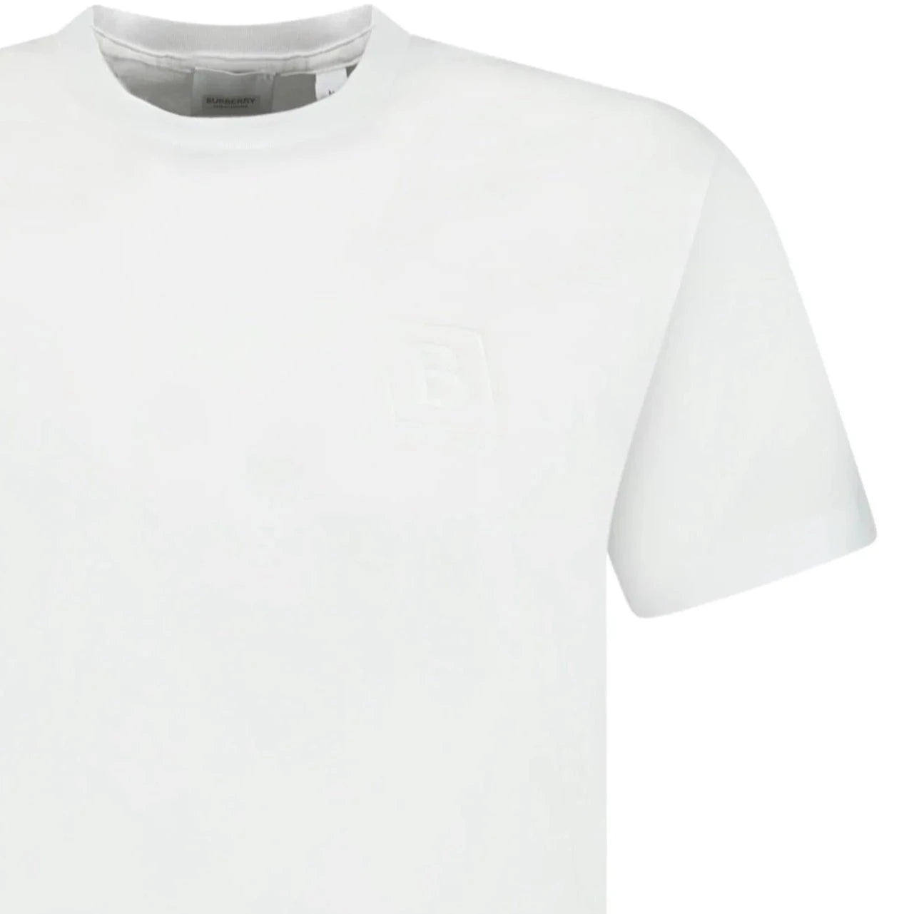 Burberry White Jenson Logo T-Shirt for Men - Classic Cotton Crew Neck Tee with Iconic Branding | Perfect for Casual Wear, Street Style & Everyday Outfits