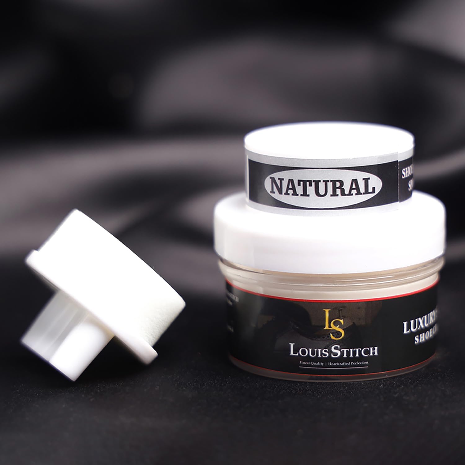 Premium LOUIS STITCH Leather Cream - Best Conditioner & Protector for Shoes, Bags, Wallets & Leather Accessories | Nourishes, Restores & Shines Genuine Leather | 60g Tube with Applicator Brush | Perfect for Daily Care, Travel & Luxury Item Maintenance