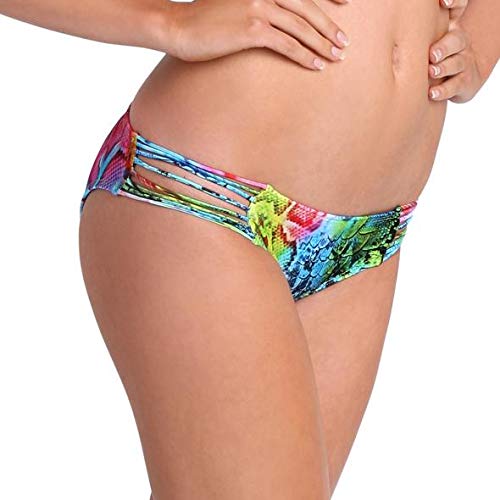 Luli FAMA Women's Sea Salt Angel Multi-Strings Full Coverage Bikini Bottom - Small | High Waisted Swimwear for Beach, Pool & Vacation | Sexy Comfortable Swim Bottom for Women