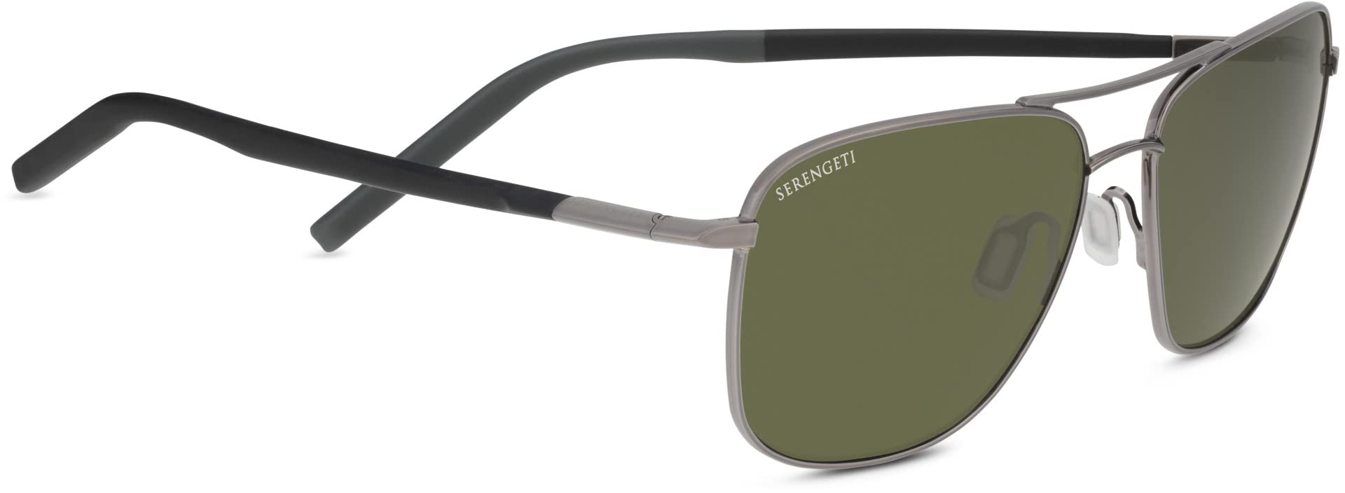 Serengeti Men's Spello Pilot Sunglasses - Polarized Aviator Style with UV Protection for Driving, Travel & Outdoor Activities