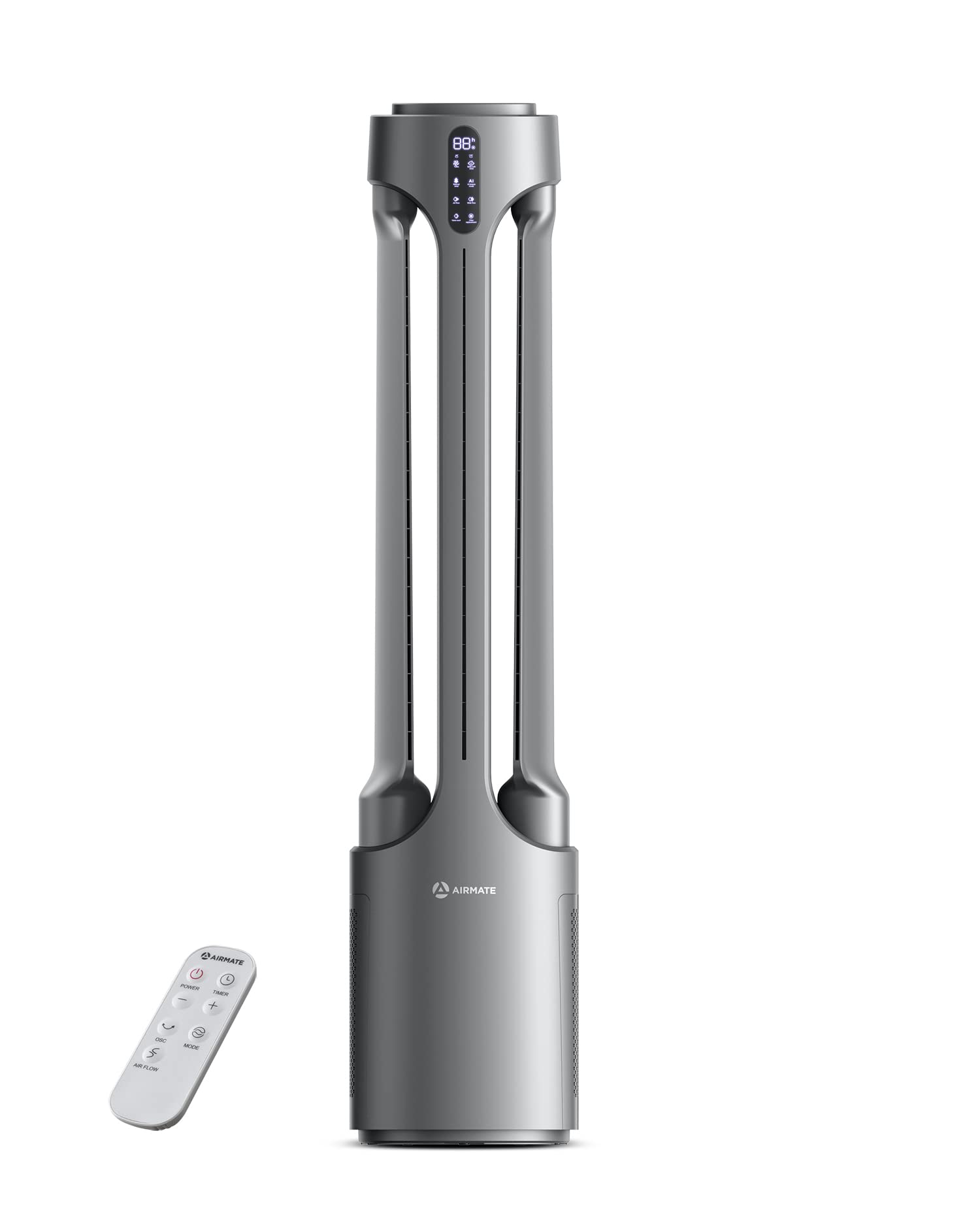 AIRMATE Bladeless Tower Fan with HEPA Air Purifier - 45