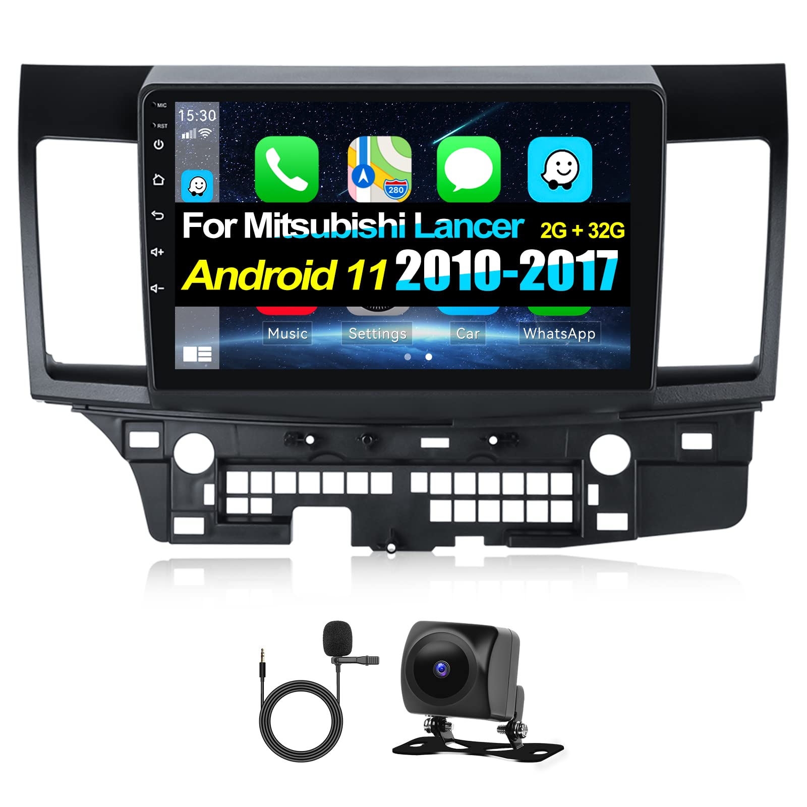 2+32GB Android 11 Car Stereo Radio for Mitsubishi Lancer 2008-2017 | 10.1
