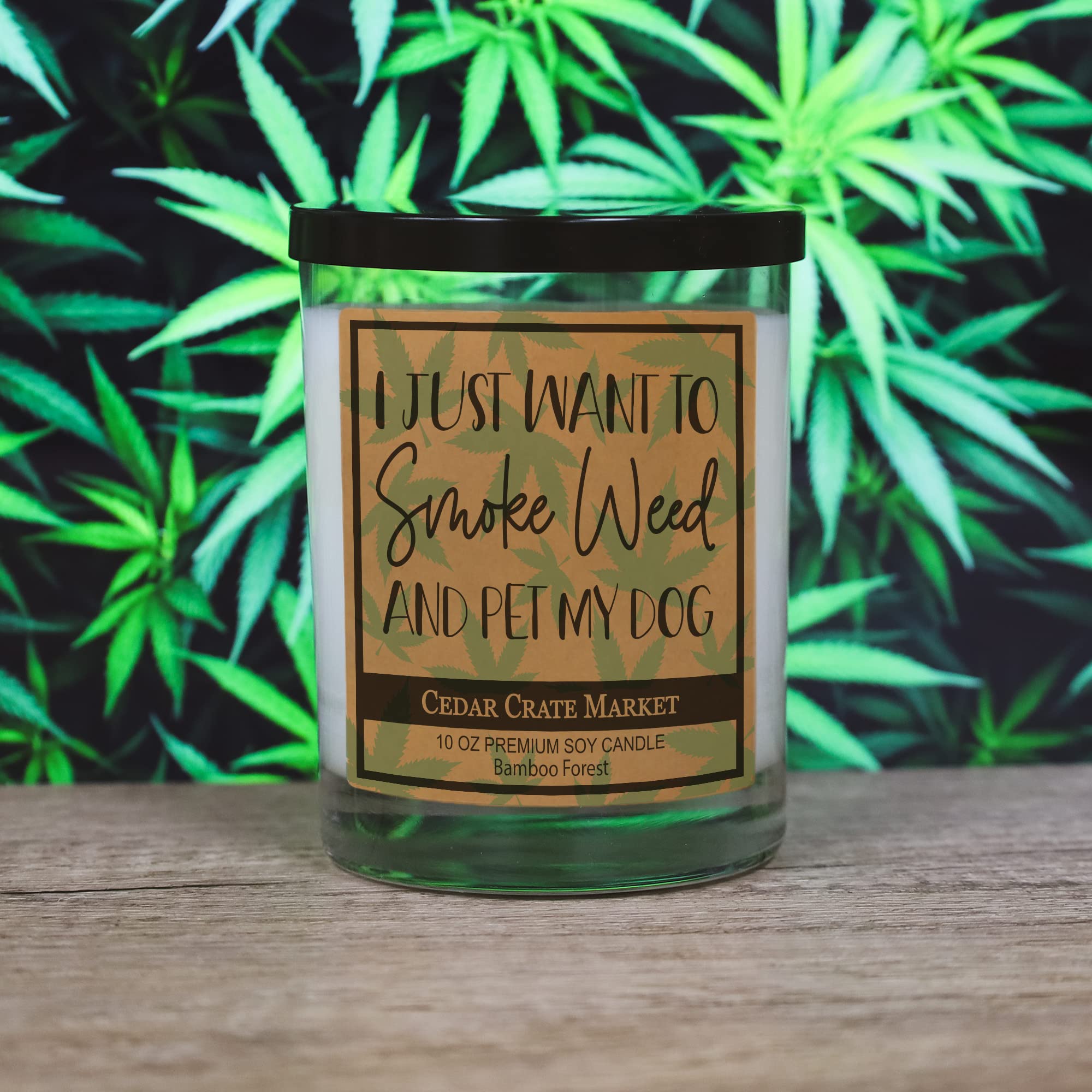 Funny 'I Just Want to Pet My Dog' Scented Soy Candle - 10oz Aromatherapy Gift for Best Friends, Birthday, Long Distance Friendship | Perfect for Women, Men, Sisters & Besties | Relaxing Home Decor & Stress Relief