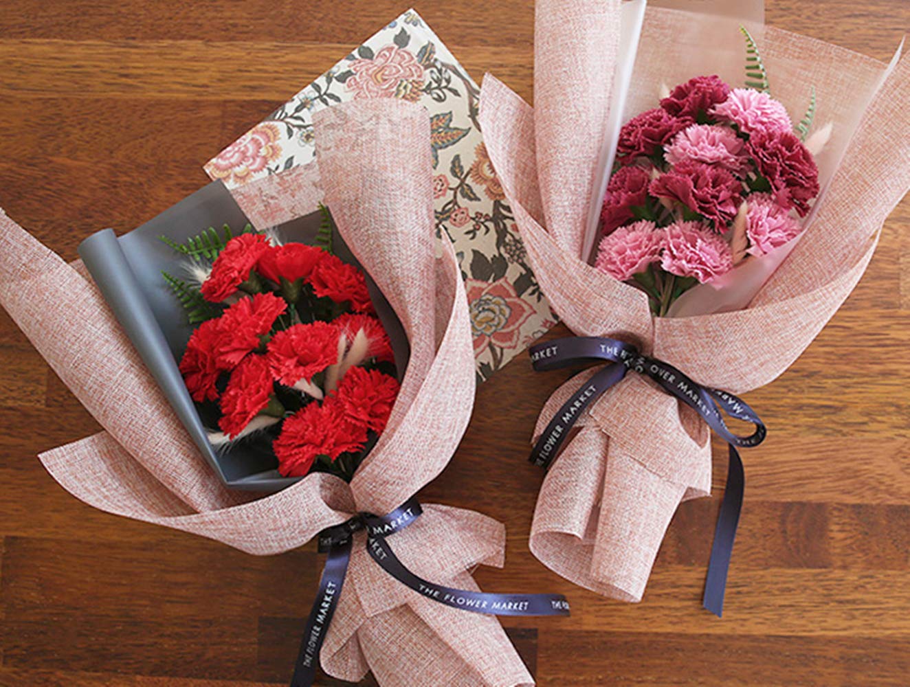BBJ Korean Linen Flower Wrapping Paper Roll - 19.7