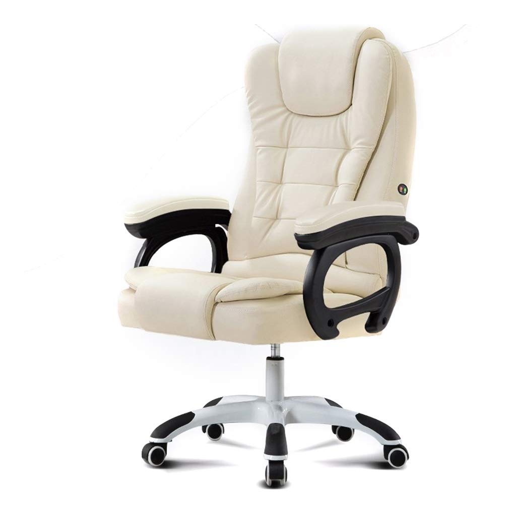 Xiao Jian Ergonomic Swivel Office Chair - Adjustable Reclining Leather Desk Chair with 2 Massage Modes, Height Adjustable for Home Office, Gaming & Conference Rooms - Perfect for Work, Study and Relaxation