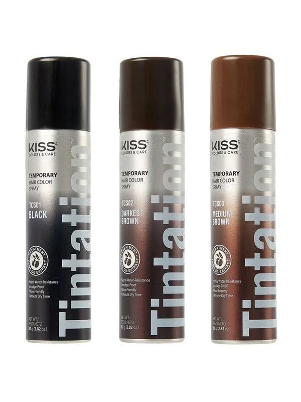 KISS Temporary Hair Color Spray - Washable & Vibrant Hair Dye for Parties, Halloween, Cosplay & Costumes - Quick & Easy Hair Color Change for Women & Men